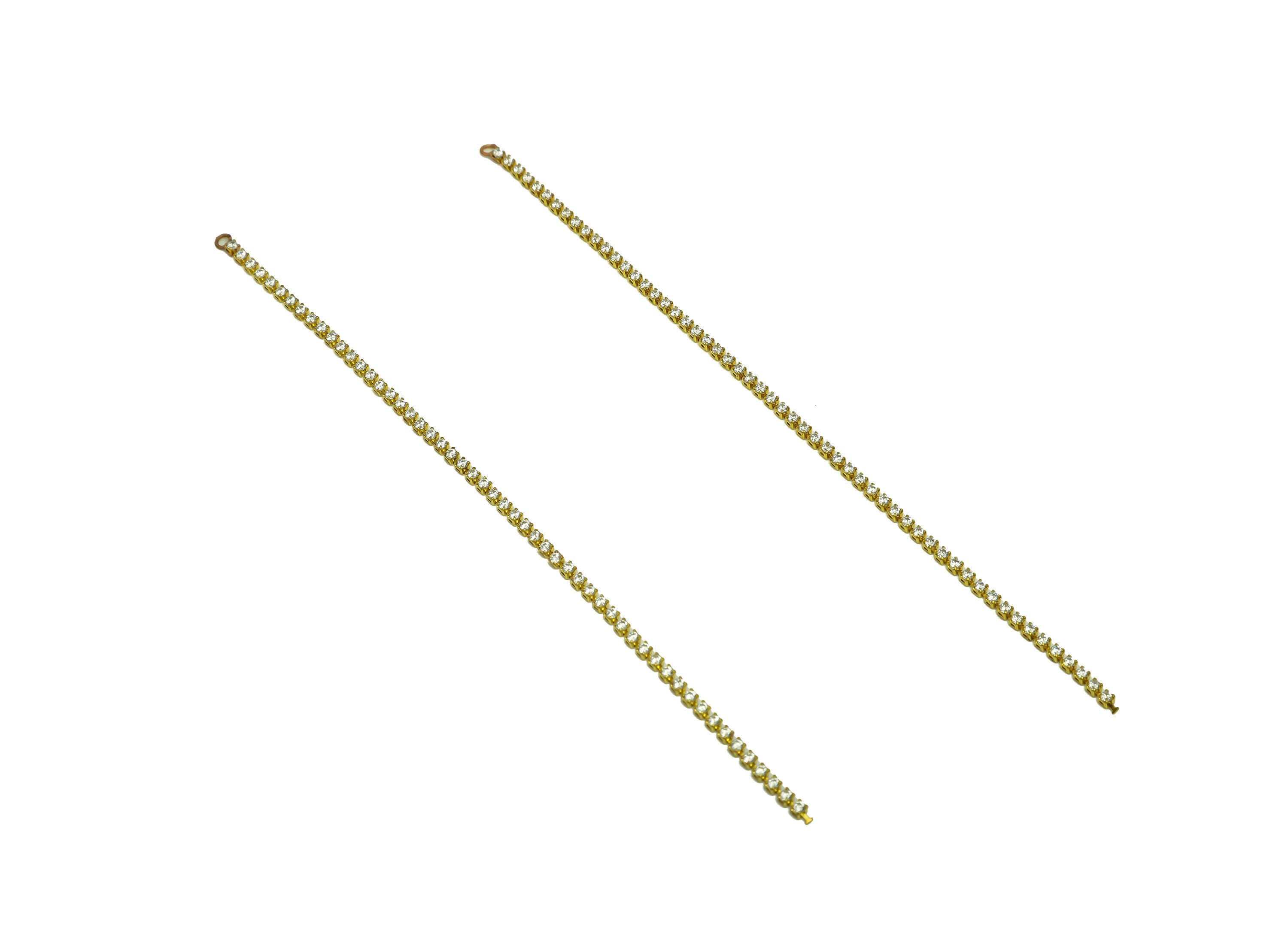 12cm Brass CZ Tassel Earring Charm - Brass Zircon Tassel Bead Hanging Charm - Brass Cubic Zircon Chain Dangle Charm - 12x1x1mm - PP10629-12 - DOMEDBAZAAR