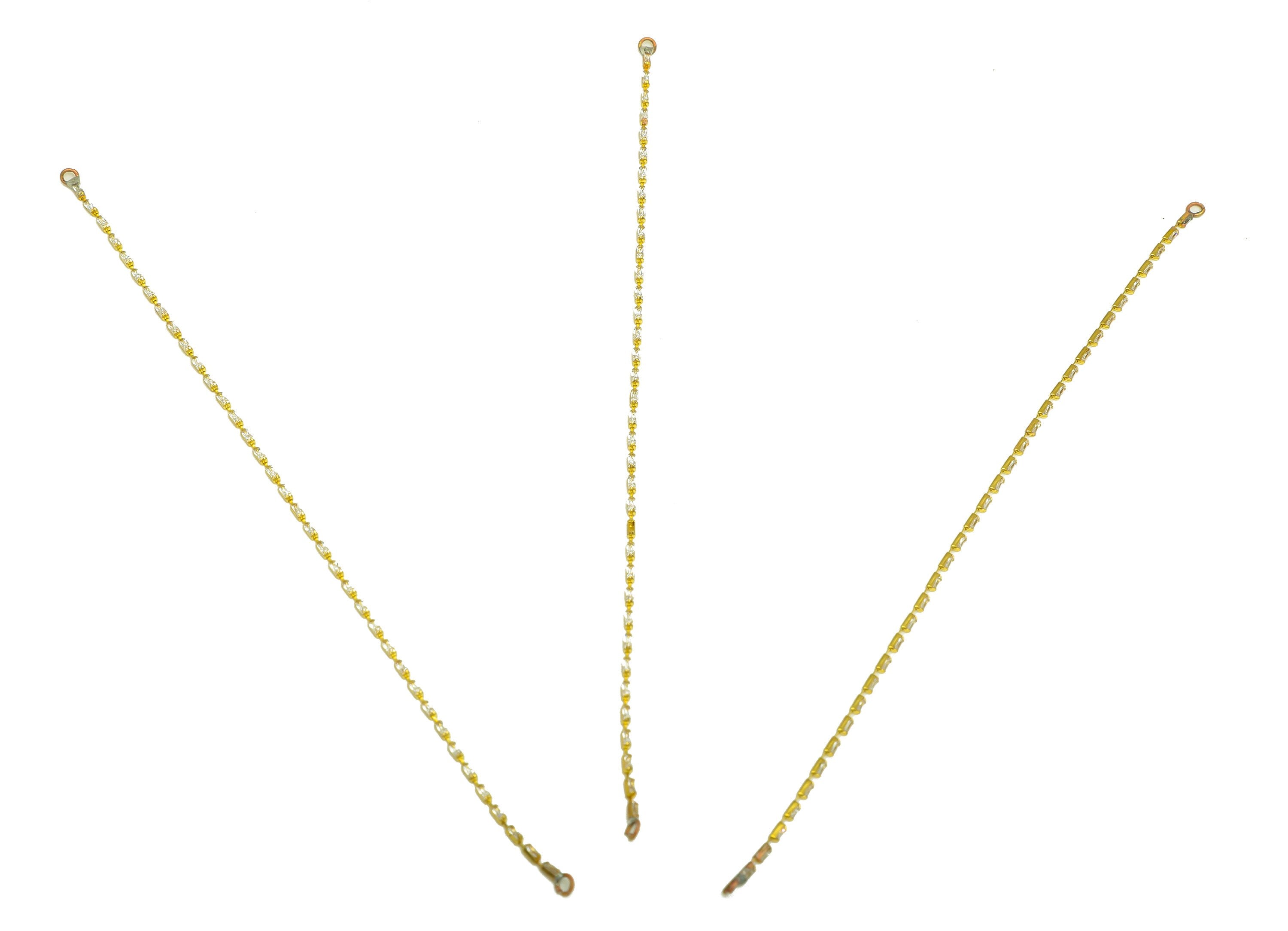 12cm CZ Tassel Earring Connector - Brass Tassel Rectangle Earring Charm - Brass Cubic Zircon Chain Dangle Charm - 12x1x1.3mm - PP10632-12 - DOMEDBAZAAR