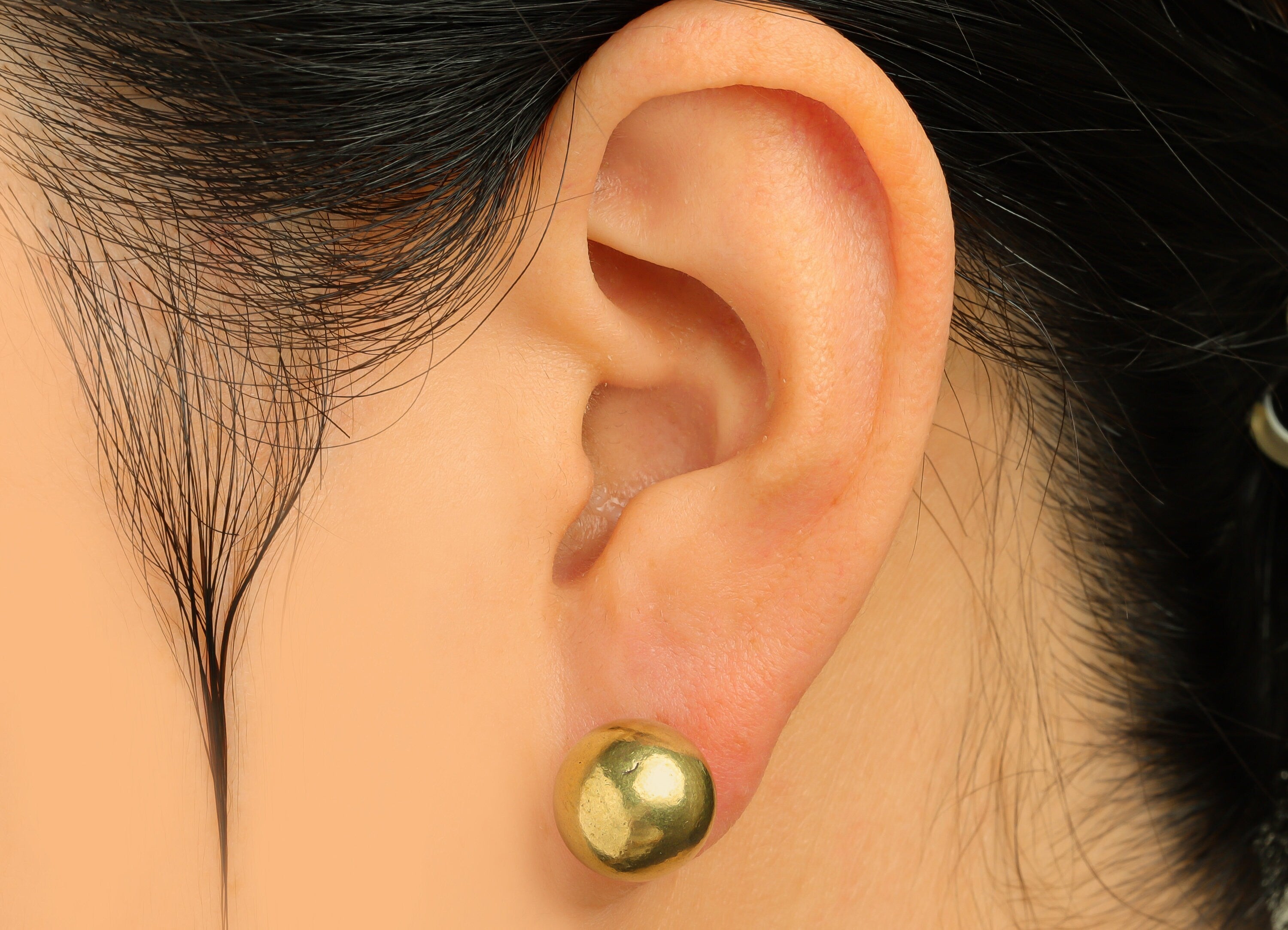 12mm Brass Ball Earring Stud - Raw Brass Bead Earring Post - Brass Round Ball Earring Post - Geometry Earring Post - 12x12x12mm - PP10547 - DOMEDBAZAAR