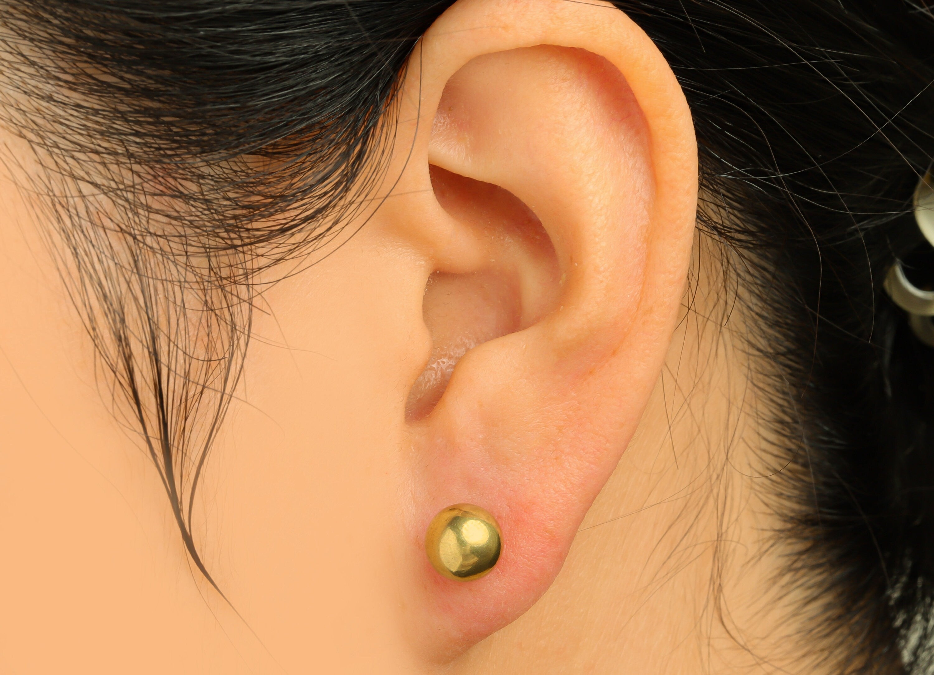 8mm Brass Ball Earring Stud - Raw Brass Bead Earring Post - Brass Round Ball Earring Post - Geometry Earring Post - 8x8x8mm - PP10545 - DOMEDBAZAAR
