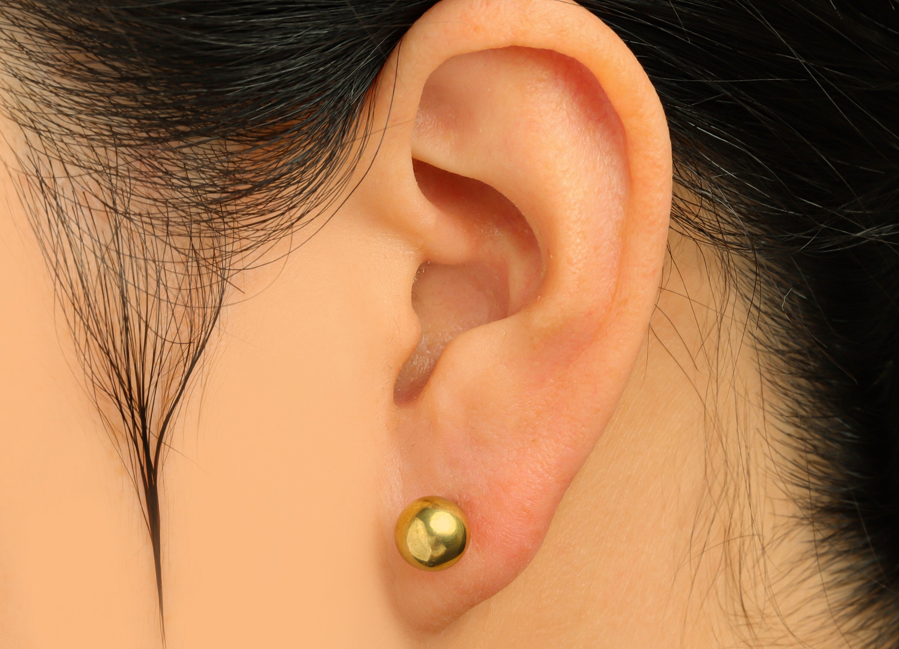 8mm Brass Ball Earring Stud - Raw Brass Bead Earring Post - Brass Round Ball Earring Post - Geometry Earring Post - 8x8x8mm - PP10544 - DOMEDBAZAAR