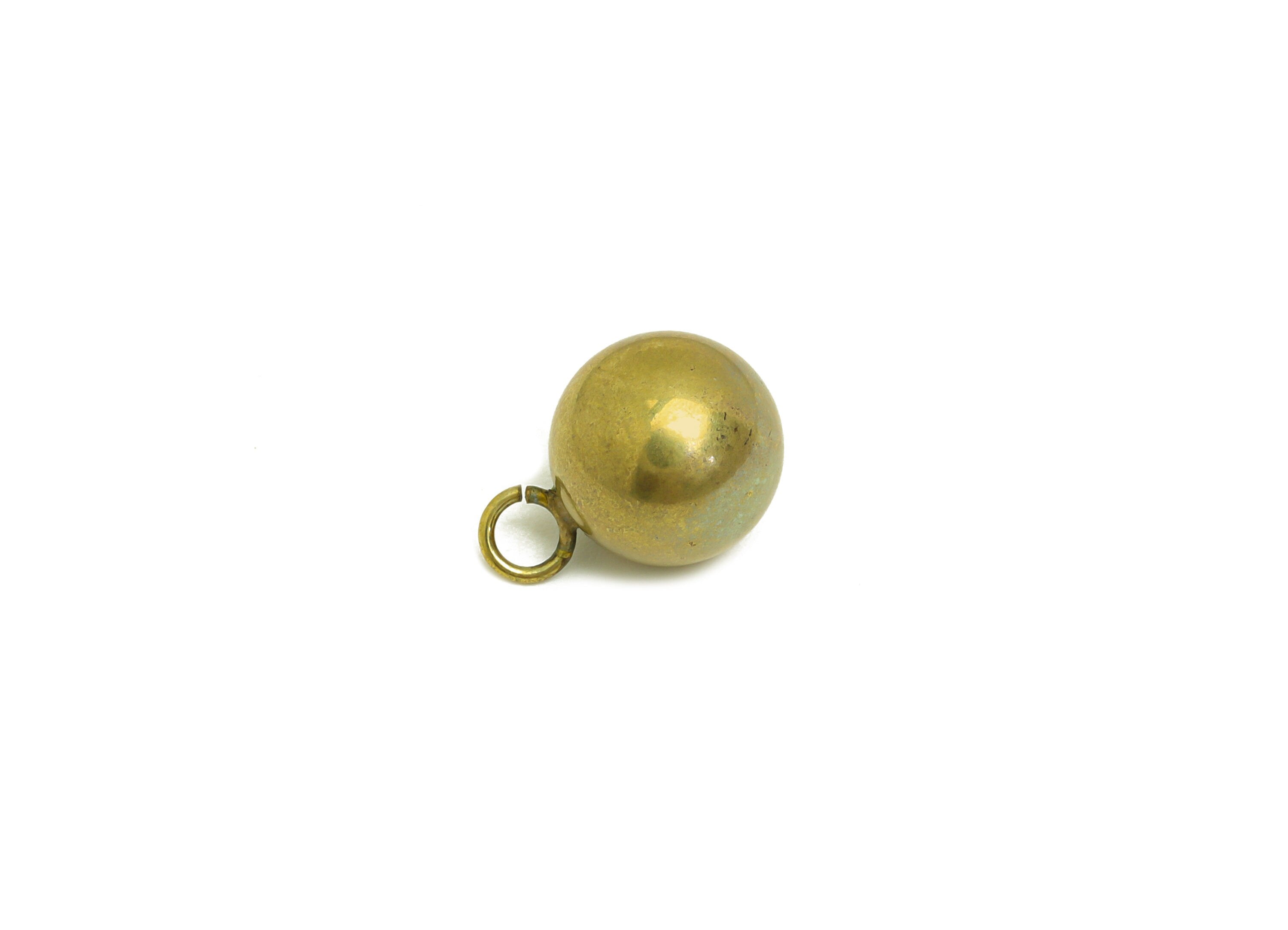 10mm Brass Ball Earring Charm - Raw Brass Ball Earring Charms - Brass Ball Pendant - Earring Finding - Jewelry Making - 10x10x10mm - PP10560 - DOMEDBAZAAR