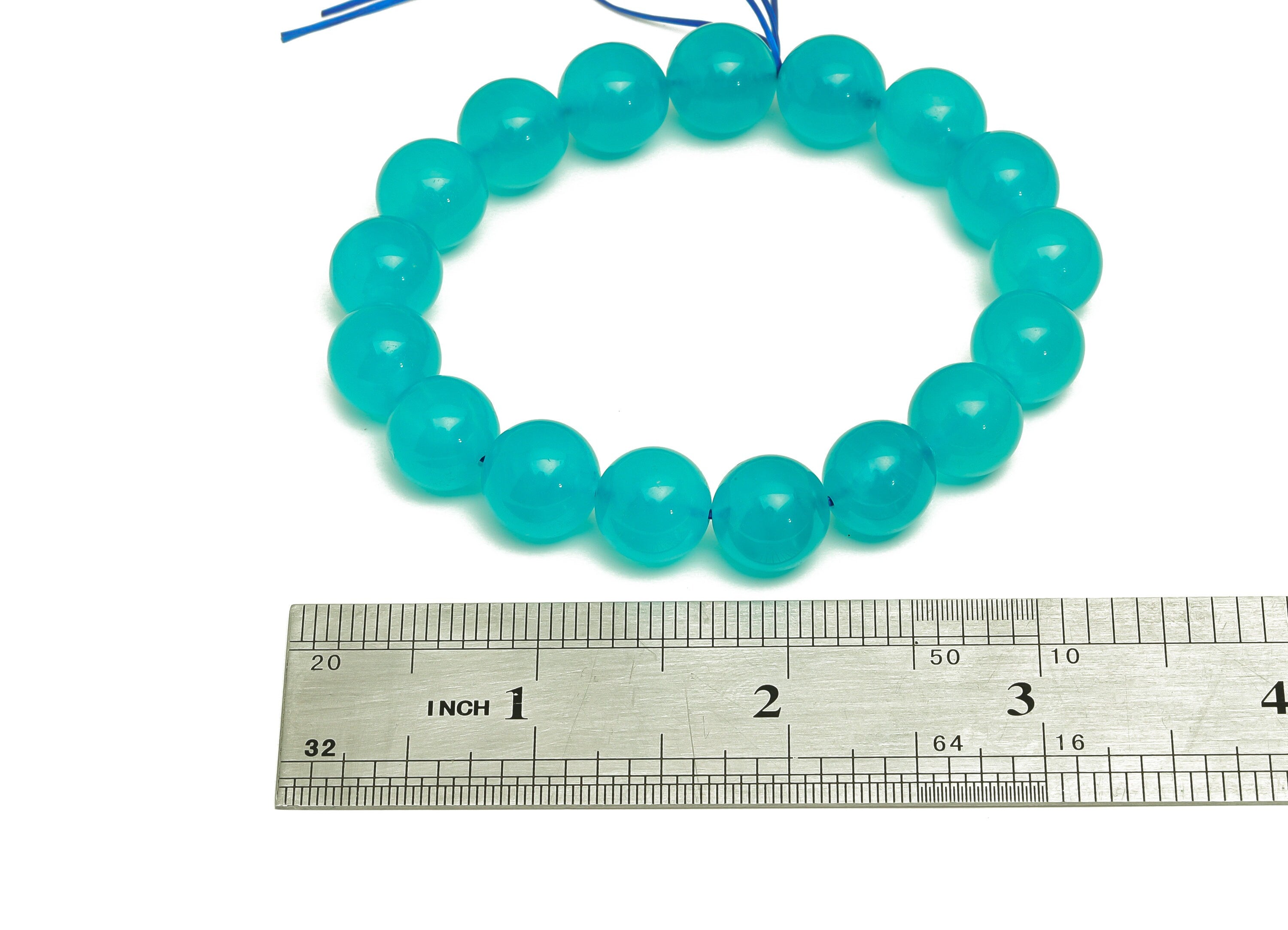 Amazonite Nijeria Natural Stone Crystal - Amazonite Nijeria Blue Bracelet - Crystal Bead Bracelet - Crystal Beaded - Around 40g/1pcs-RGP7075 - DOMEDBAZAAR