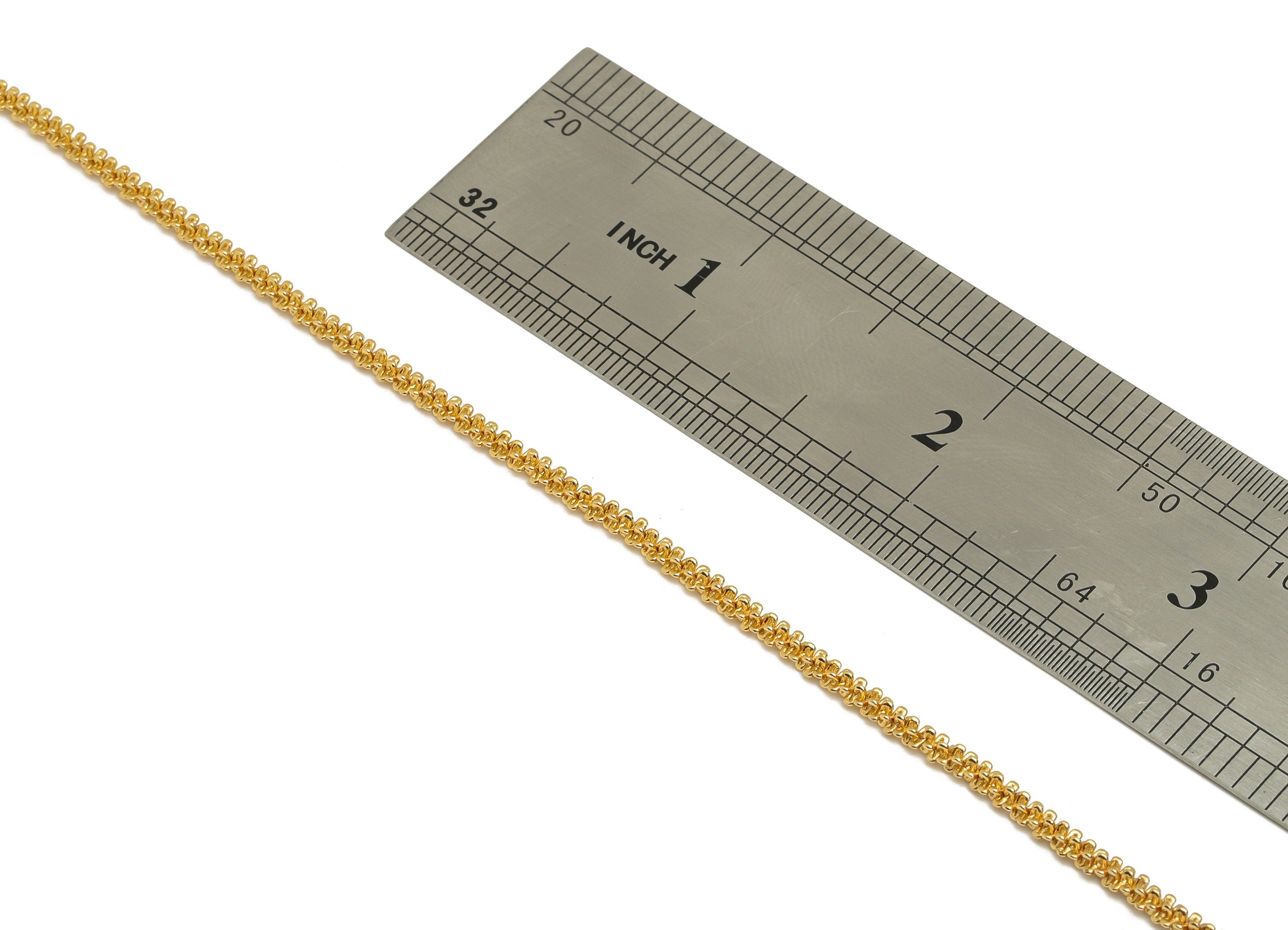 Brass Snake Chain - Brass Mini Chunky Chain - Patterned Snake Chain - Textured Snake Chain - 18K Real Gold Plating - 11x6x2mm - RGP6750 - DOMEDBAZAAR