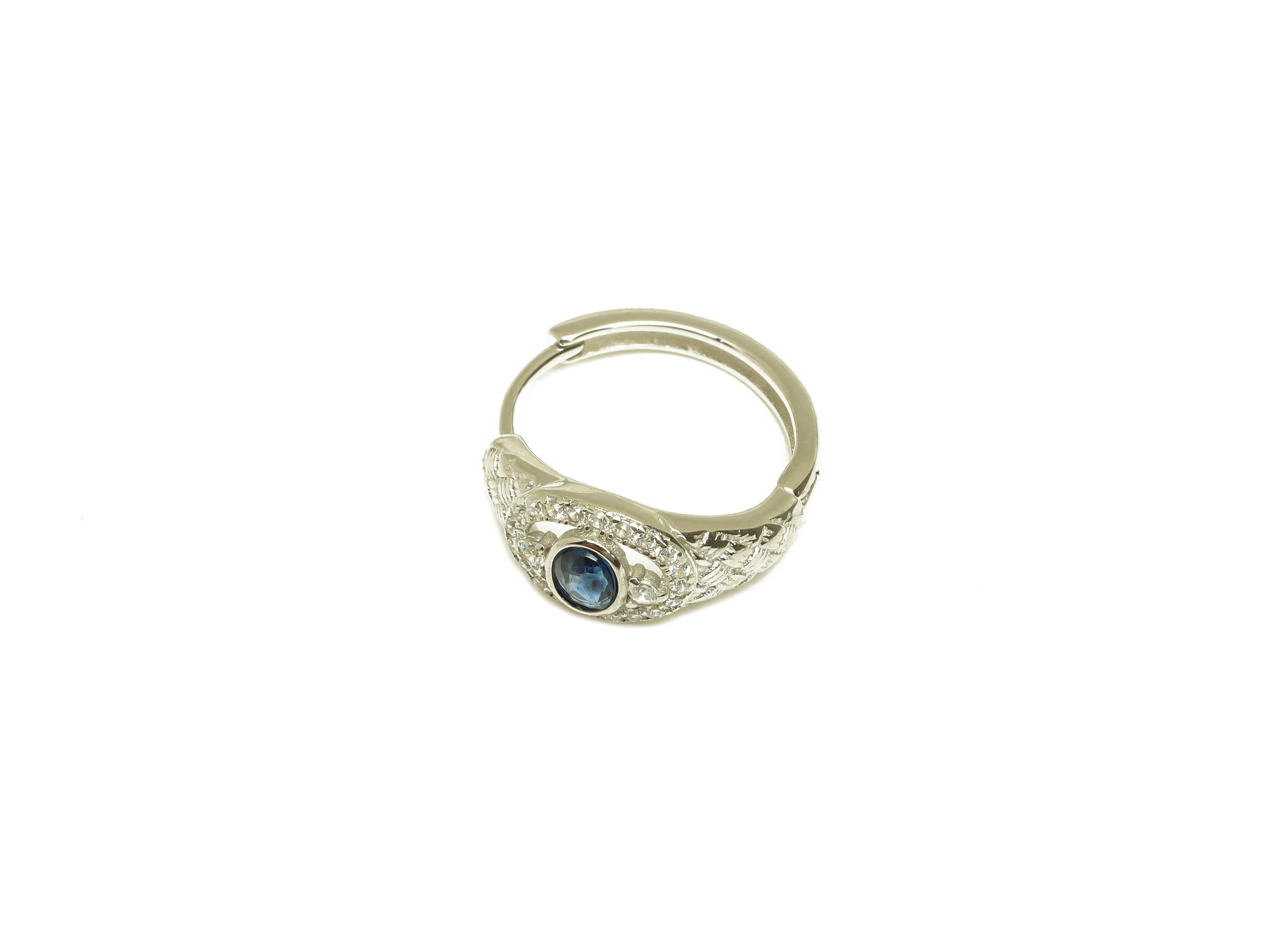 Sapphire Oval Hoop Earring - Blue Cubic Zircon Ring Huggie Earring - Hoop Huggie Clasp - 18K Real Gold Plating Silver - 15x7x1mm - RGP7232 - DOMEDBAZAAR
