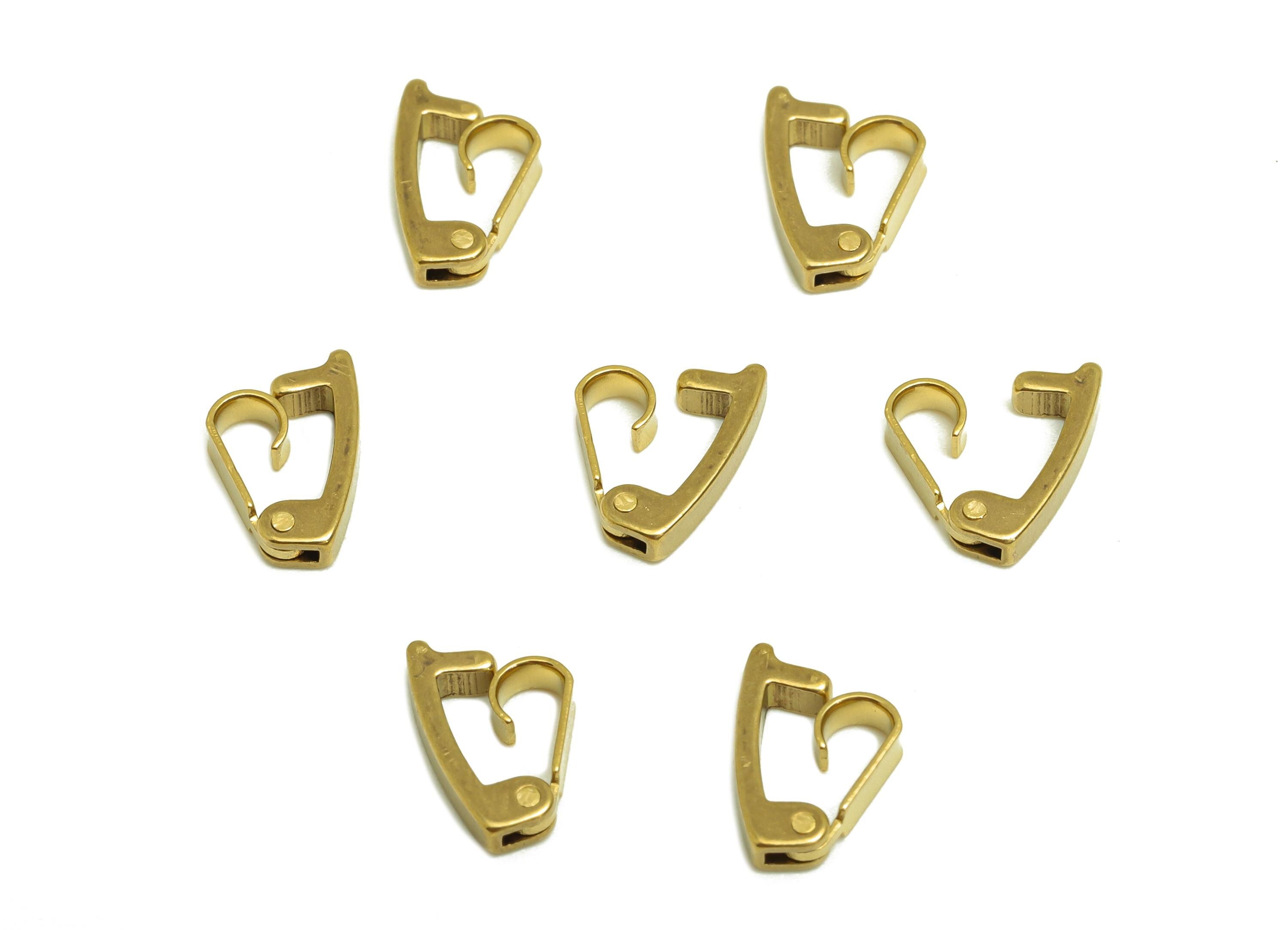 2mm Adjuster Slider Buckle - Raw Brass Adjuster Slider Connector Buckle - Brass Watch Buckle - Open Live Connection Clasp - RGP7356A - DOMEDBAZAAR