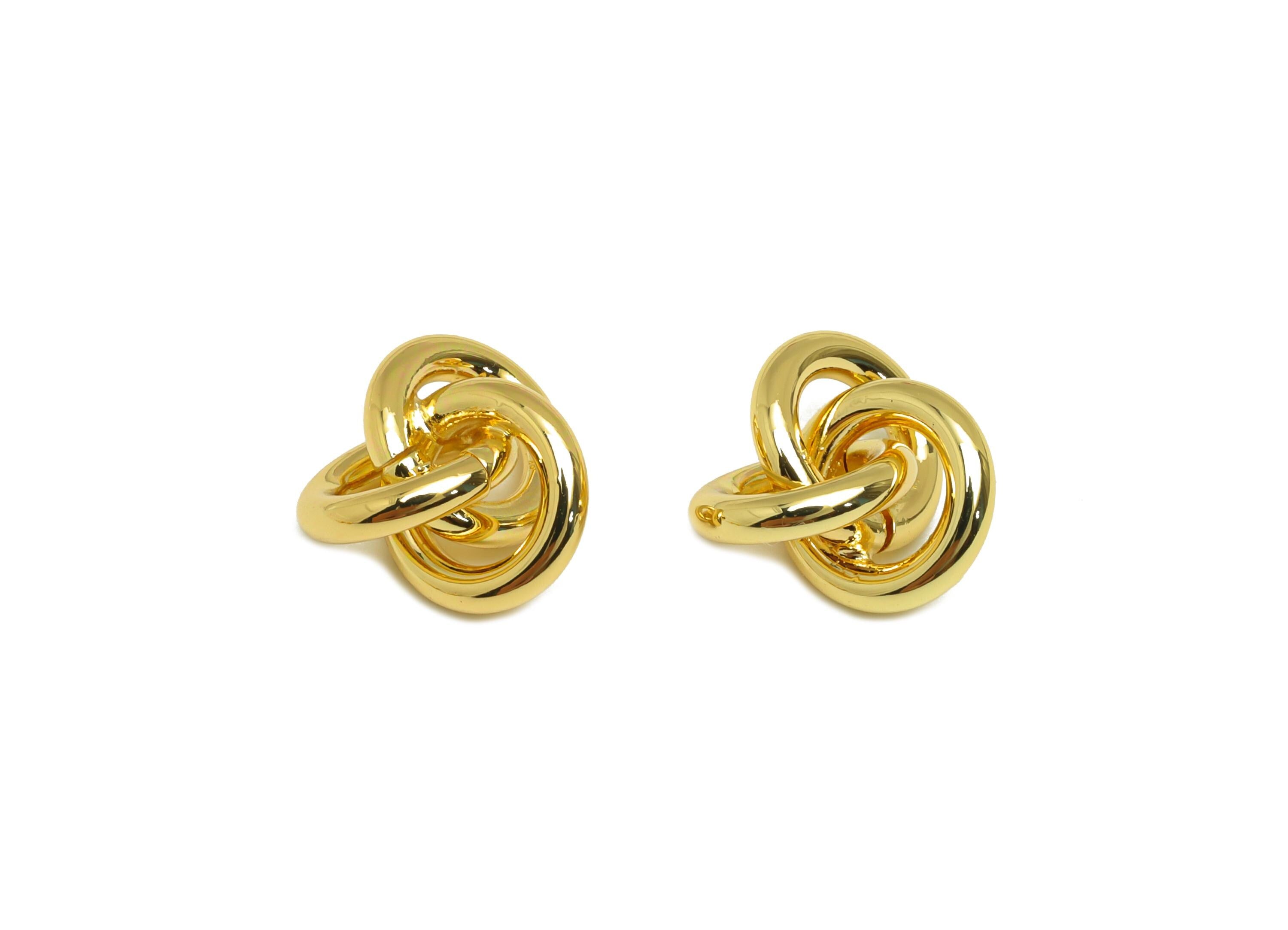 Brass Interwoven Earring Charm - Jump Ring Earring Charm - Bead Earring Charm - Bracelet Beads  - 18K Real Gold Plating - 12x12x6mm -RGP7878 - DOMEDBAZAAR