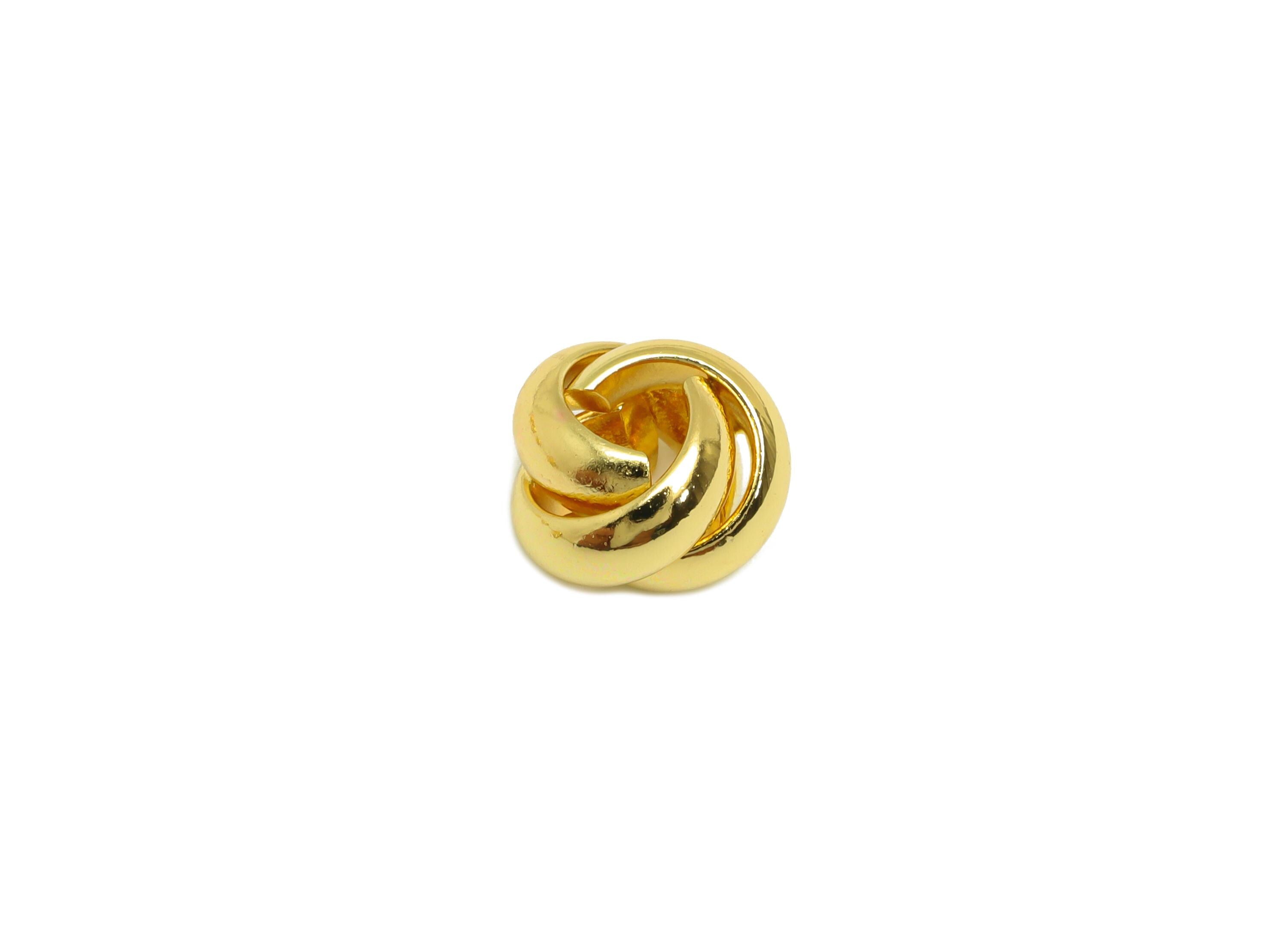 Brass Interwoven Earring Charm - Jump Ring Earring Charm - Bead Earring Charm - Bracelet Beads  - 18K Real Gold Plating - 10x10x7mm -RGP7879 - DOMEDBAZAAR
