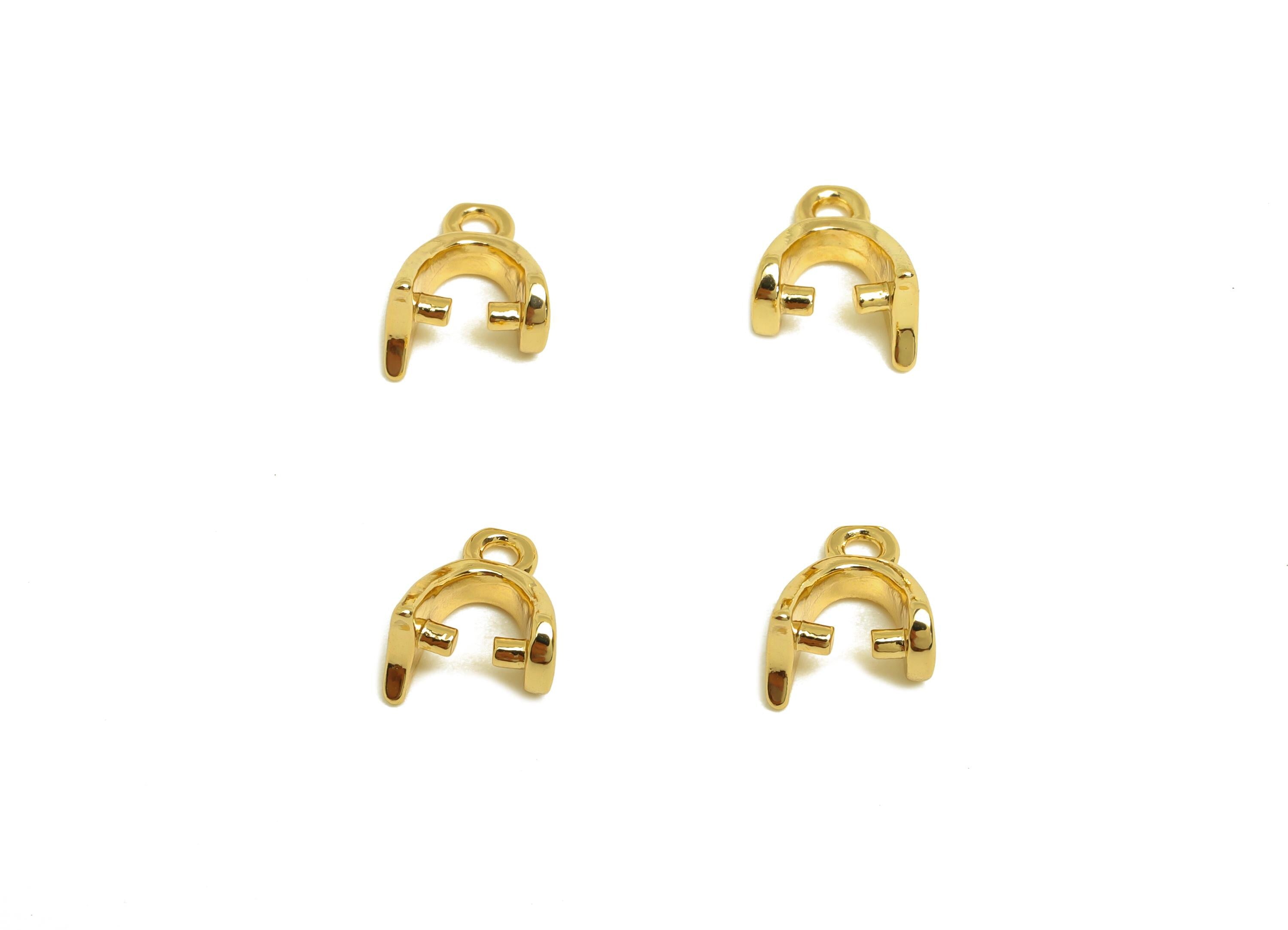 8*5.5 Necklace Connection Buckle - Brass Universal Buckle - Melon Seed Buckle - For Necklace - 18K Real Gold Plating - 8.3x6x1mm - RGP7378 - DOMEDBAZAAR