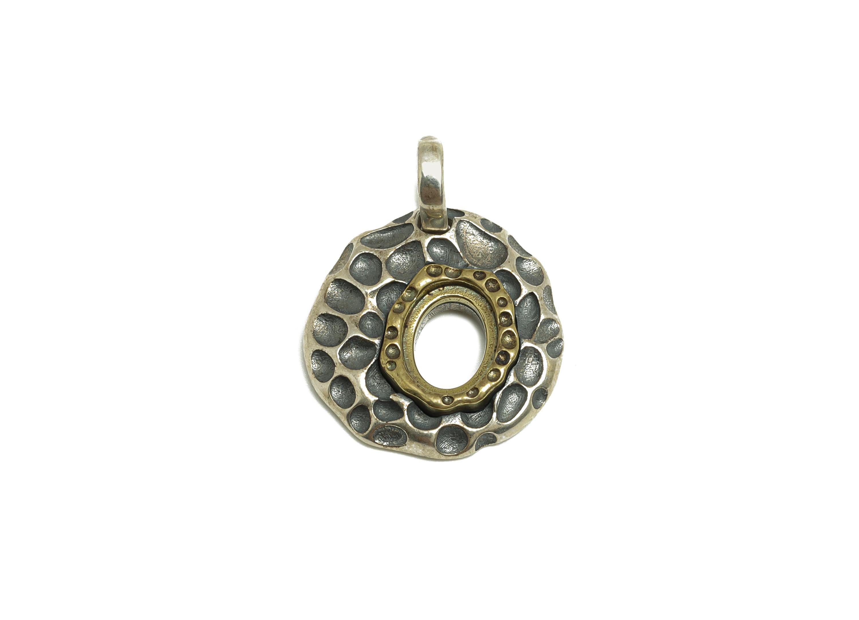 6x8mm Oval Pendant Setting - Textured Bumpy Pendant Blank - Silver Blank Pendant - Vintage Pendant - 925 Silver Sterling - RGP7445 - DOMEDBAZAAR