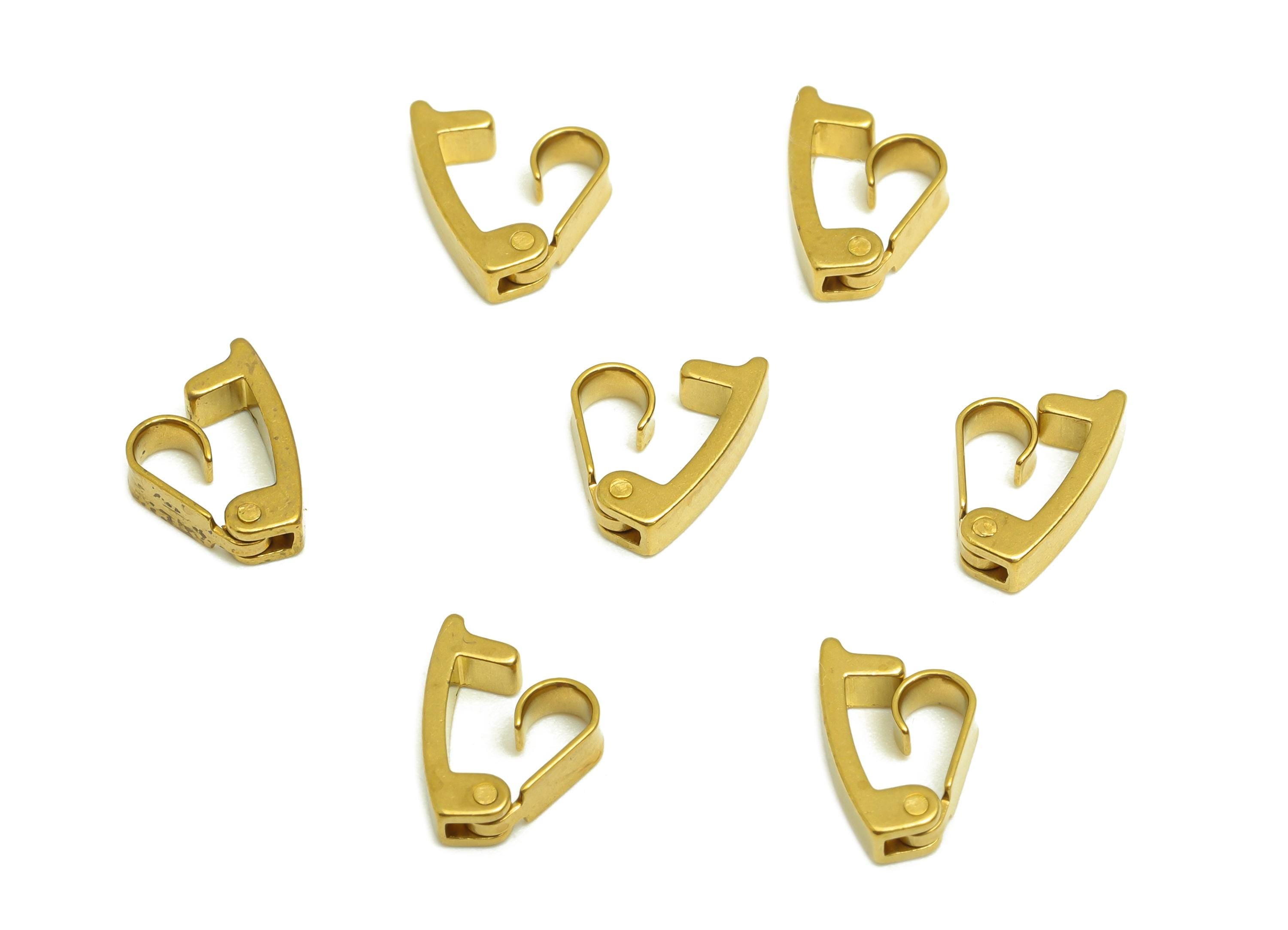 2.5mm Adjuster Slider Buckle - Raw Brass Adjuster Slider Connector Buckle - Brass Watch Buckle - Open Live Connection Clasp - RGP7357A - DOMEDBAZAAR