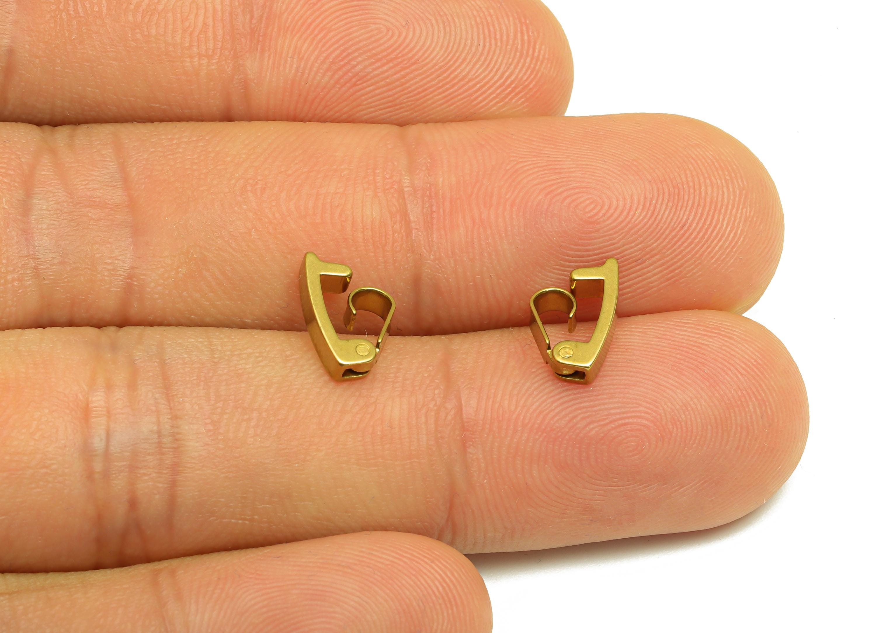 2.5mm Adjuster Slider Buckle - Raw Brass Adjuster Slider Connector Buckle - Brass Watch Buckle - Open Live Connection Clasp - RGP7357A - DOMEDBAZAAR