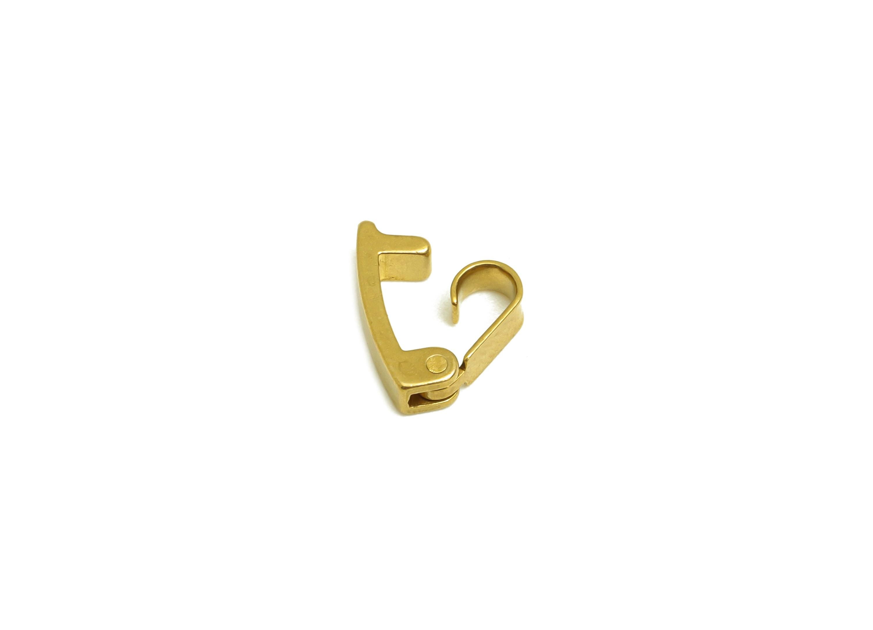 2.5mm Adjuster Slider Buckle - Raw Brass Adjuster Slider Connector Buckle - Brass Watch Buckle - Open Live Connection Clasp - RGP7357A - DOMEDBAZAAR