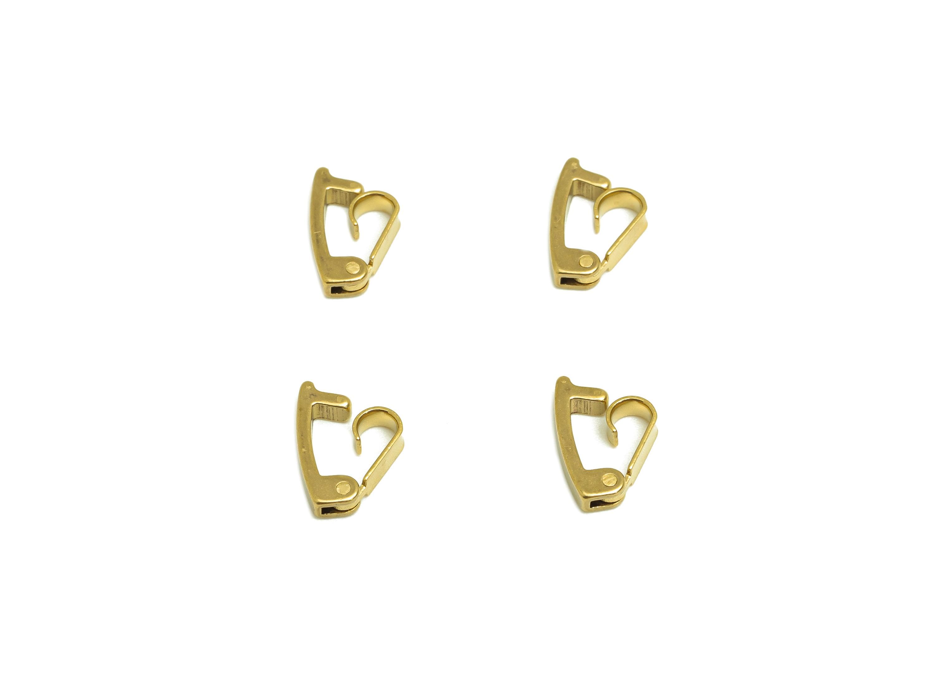 2mm Adjuster Slider Buckle - Raw Brass Adjuster Slider Connector Buckle - Brass Watch Buckle - Open Live Connection Clasp - RGP7356A - DOMEDBAZAAR