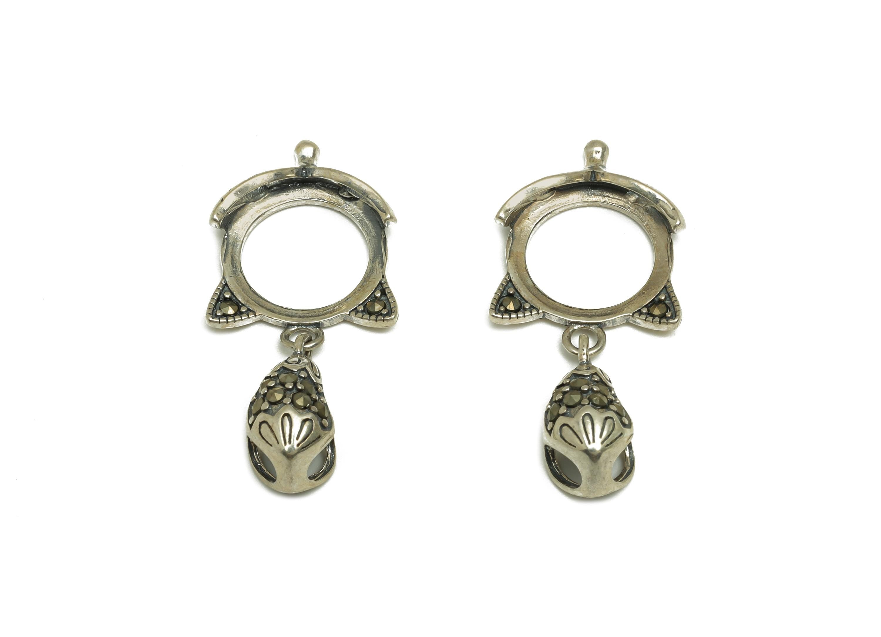 12mm Round Pendant Setting - Textured Fox Pendant Blank - Blank Pendant Sterling - Vintage Round Pendant - 925 Silver Sterling - RGP7456 - DOMEDBAZAAR