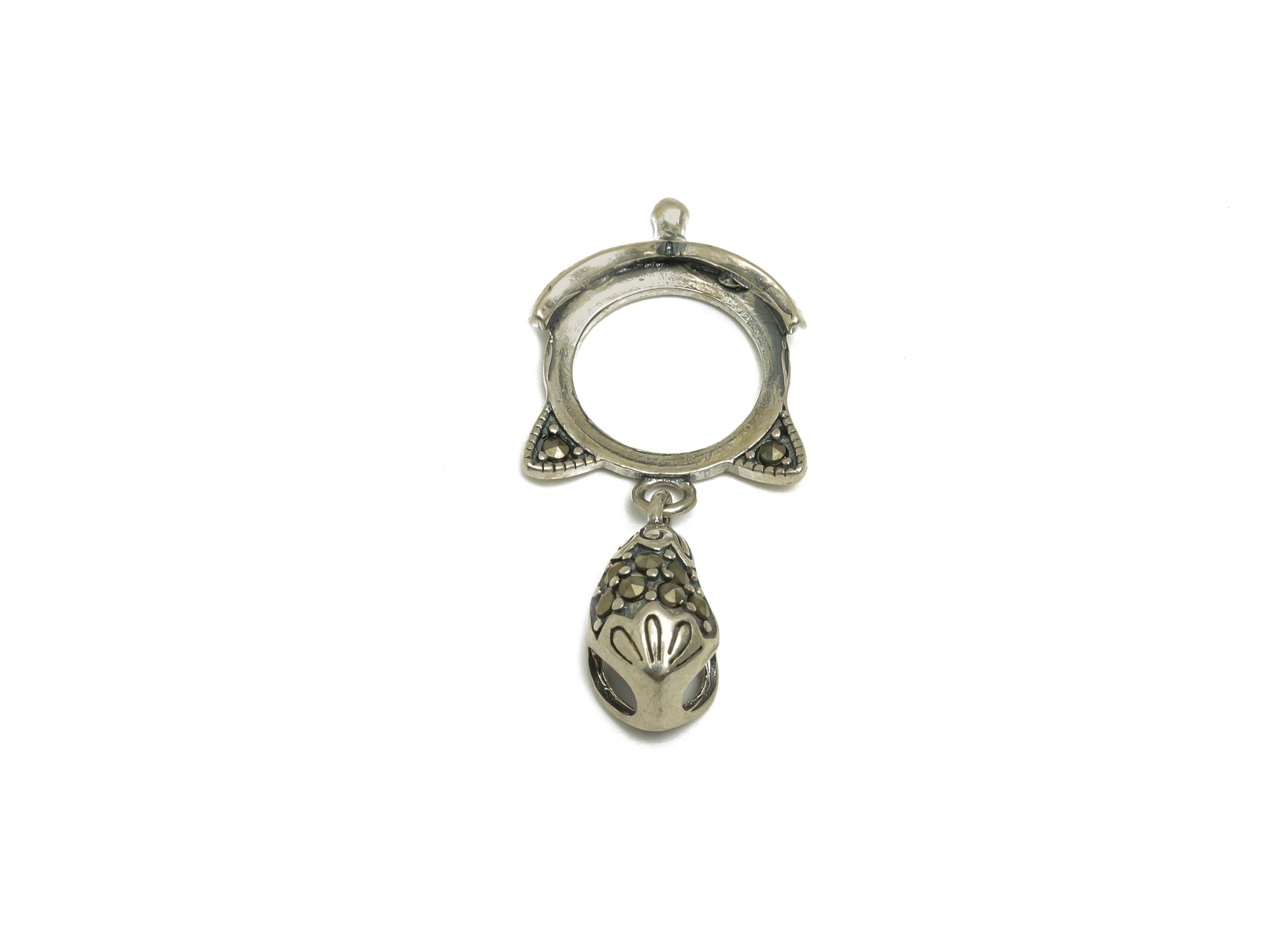 12mm Round Pendant Setting - Textured Fox Pendant Blank - Blank Pendant Sterling - Vintage Round Pendant - 925 Silver Sterling - RGP7456 - DOMEDBAZAAR