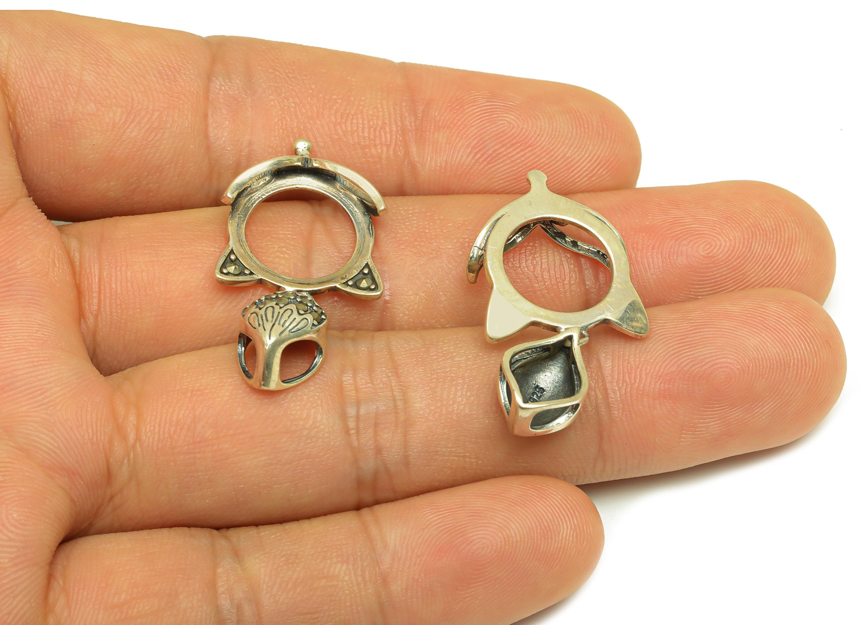 15mm Round Pendant Setting - Textured Fox Pendant Blank - Blank Pendant Sterling - Vintage Round Pendant - 925 Silver Sterling - RGP7459 - DOMEDBAZAAR