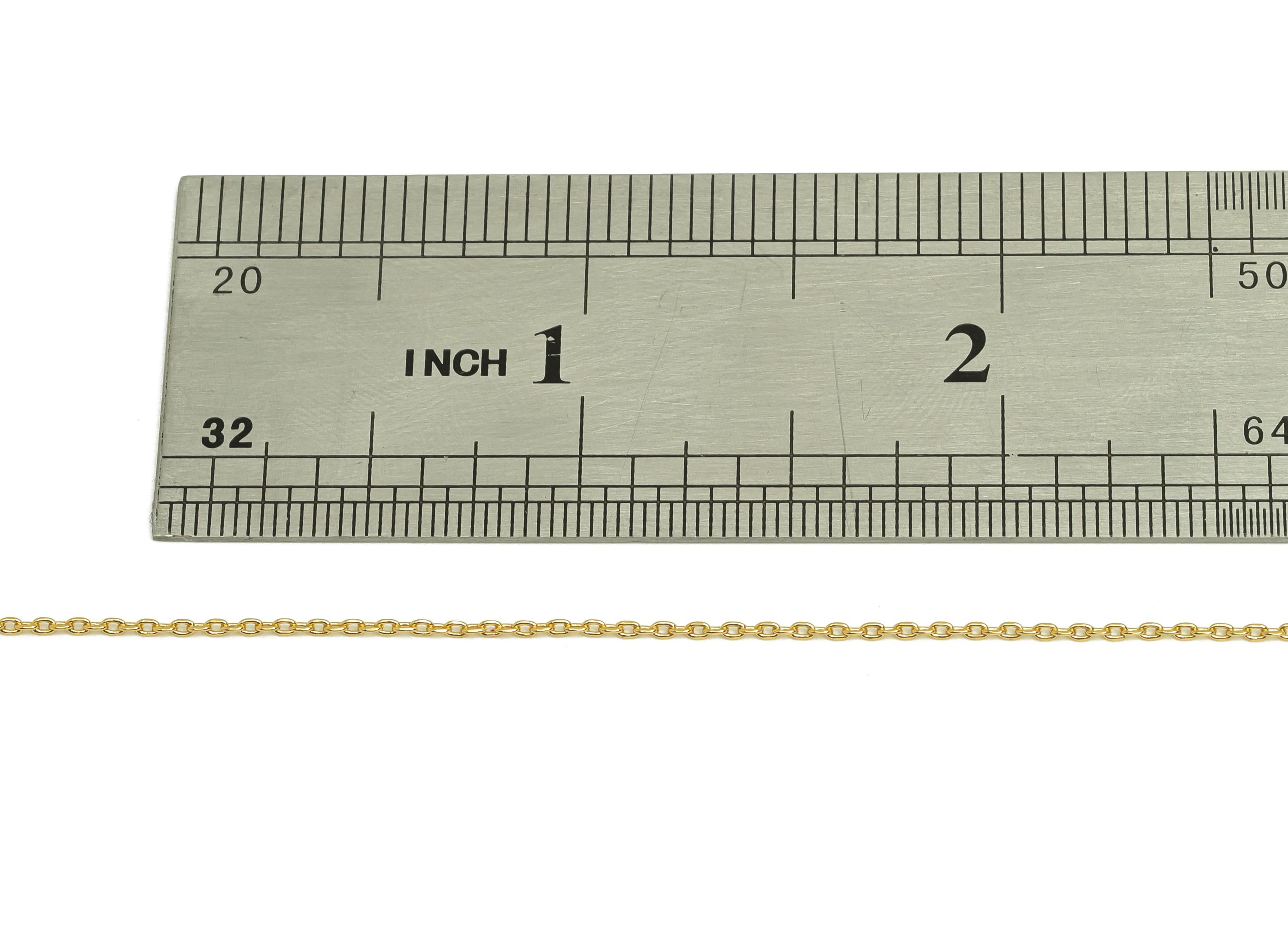 1.8mm Faceted Cable Chain - Brass 0.225 Faceted Cable Necklace Chain - Gold Rectangle Cable Bracelet Chain - 18K Real Gold Plating - RGP7491 - DOMEDBAZAAR