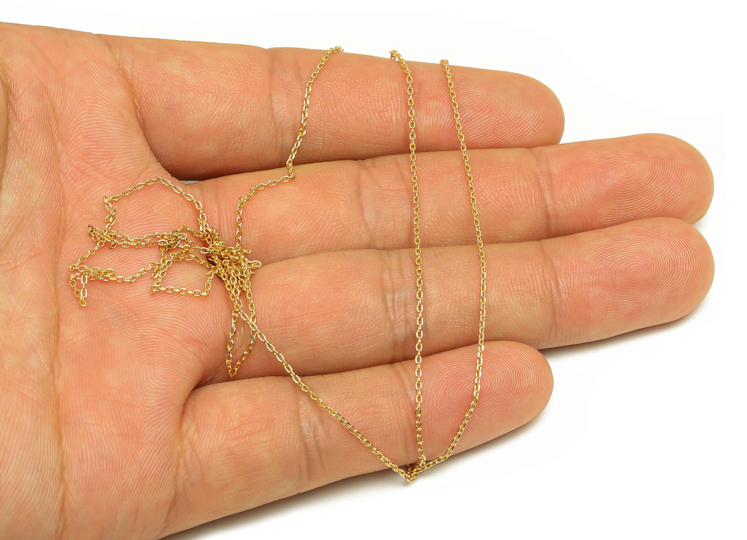 1.8mm Faceted Cable Chain - Brass 0.225 Faceted Cable Necklace Chain - Gold Rectangle Cable Bracelet Chain - 18K Real Gold Plating - RGP7491 - DOMEDBAZAAR