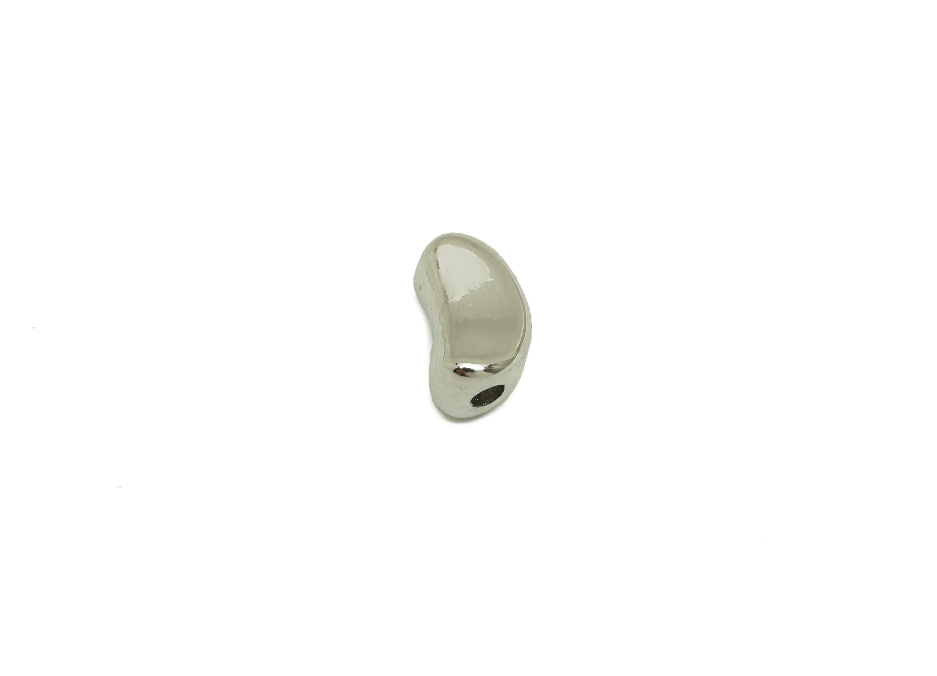Crescent Bracelet Spacer Beads - Brass Beads Earring - Spacer Bead Charm - For Bracelet - 18K Real White Gold Plating - 8x5x4.99mm - RGP7765 - DOMEDBAZAAR