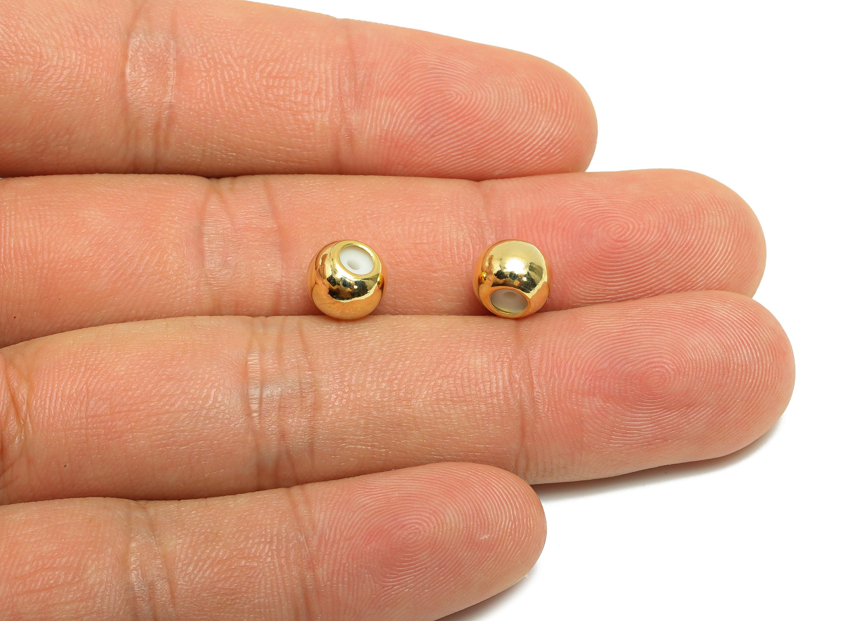 8*1.5Silica Gel Rubber Earring Back - Brass Rubber Earring Stopper Nuts - Rubber Earring - 18K Real Gold Plating - 7.7x7.75x6mm - RGP8638 - DOMEDBAZAAR