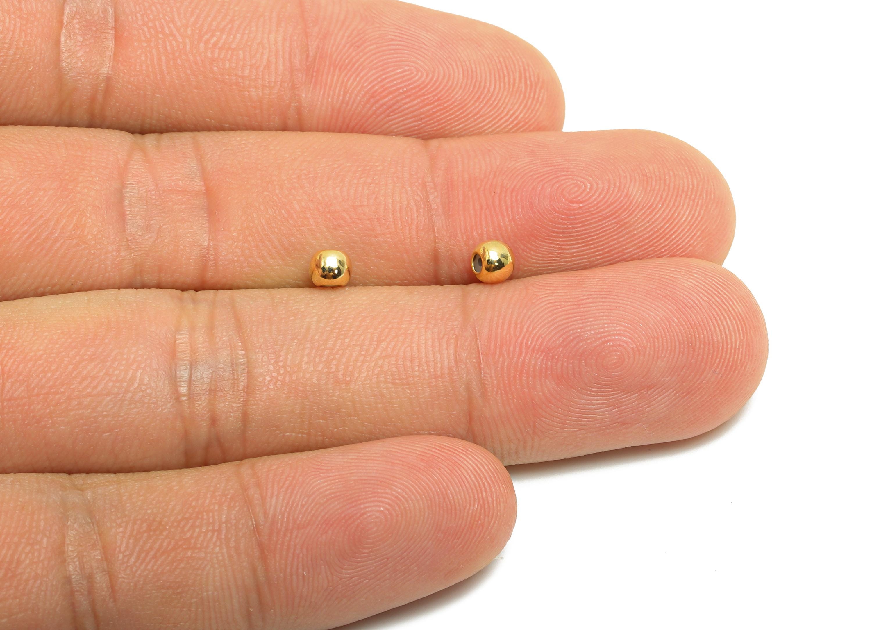 4*0.8 Silica Gel Rubber Earring Back - Brass Rubber Earring Stopper Nuts - Rubber Earring -18k Real Gold Plating - 3.78x3x3mmm- RGP8635 - DOMEDBAZAAR