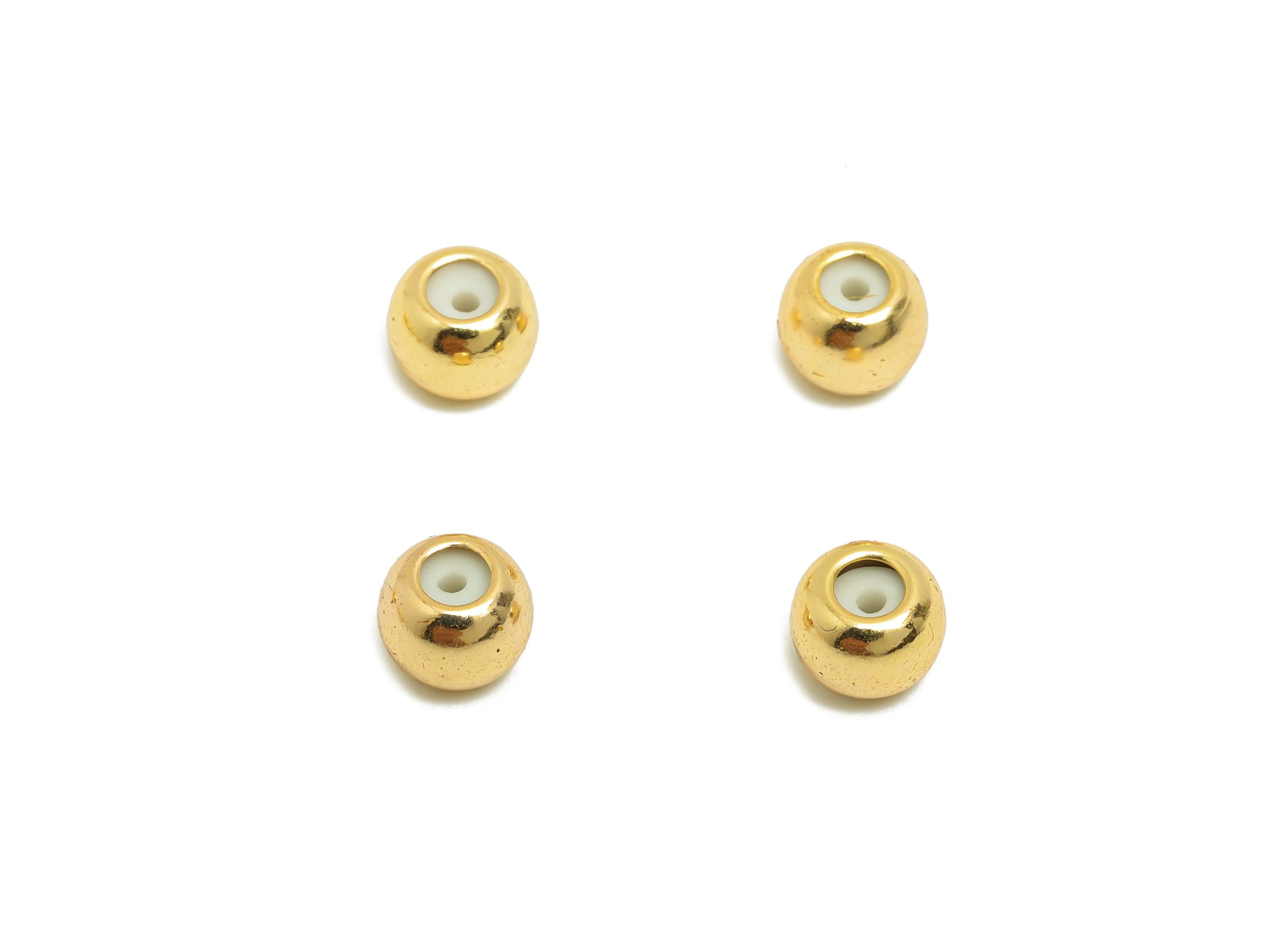 6*1.2 Silica Gel Rubber Earring Back - Brass Rubber Earring Stopper Nuts - Rubber Earring - 18K Real Gold Plating - 5.73x5x4mm - RGP8637