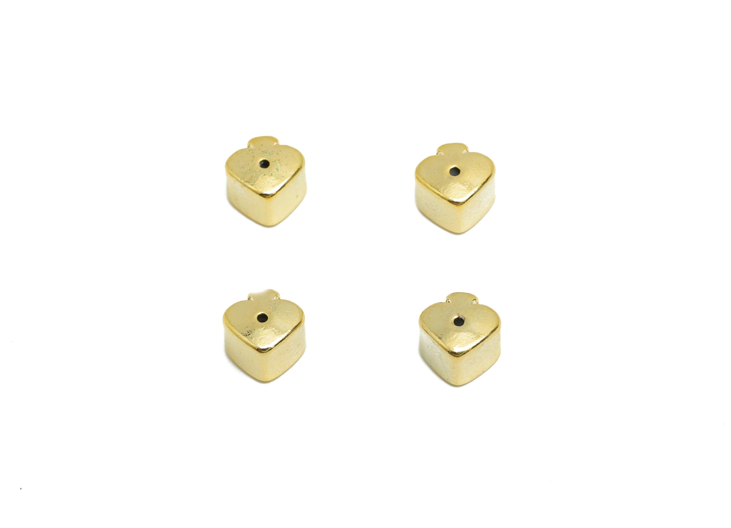 6*4 Silica Gel Rubber Earring Back - Brass Rubber Earring Stopper Nuts - Heart Rubber Earring - 18k Real Gold Plating - 5x5x4mm - RGP8647 - DOMEDBAZAAR