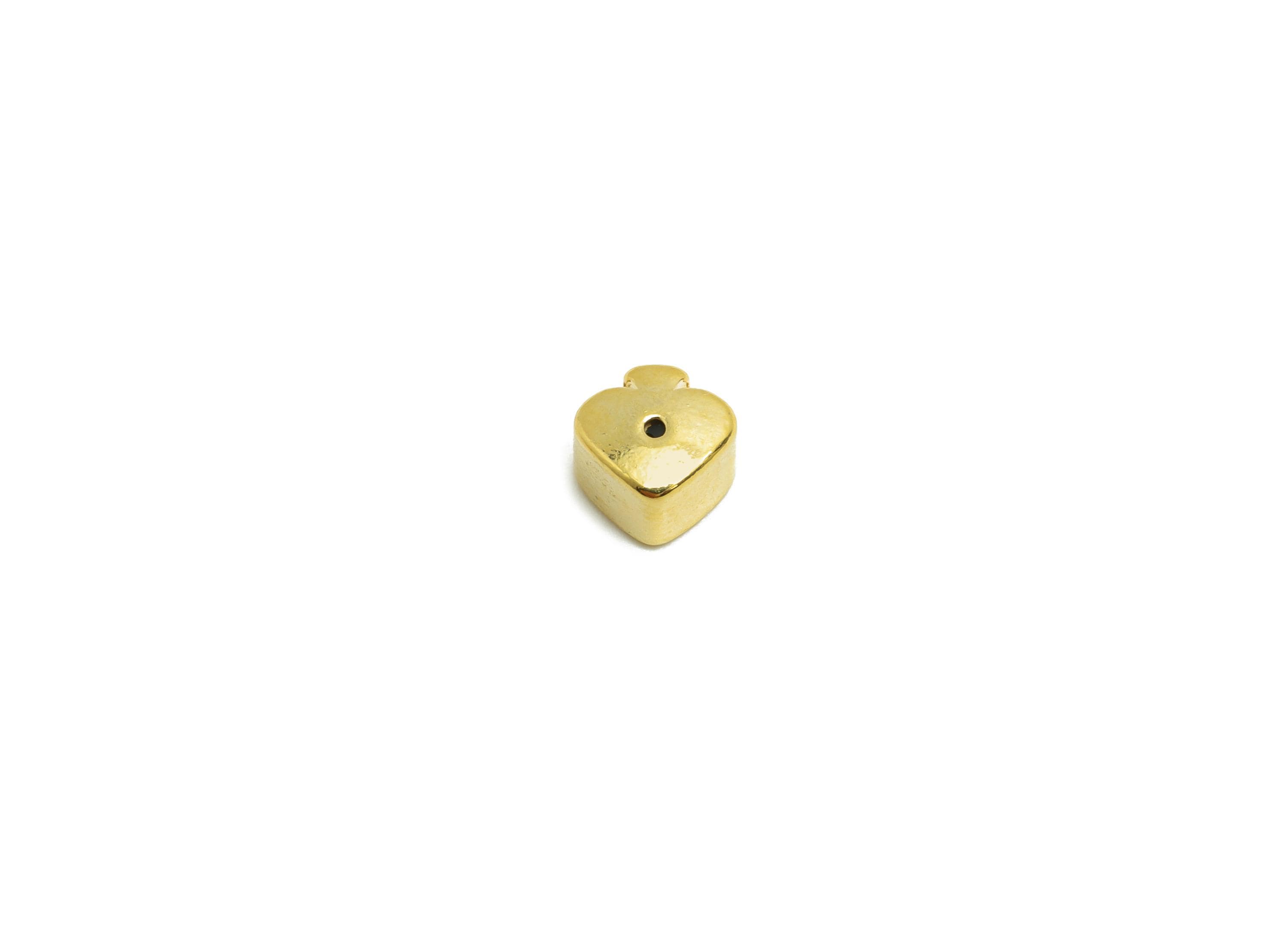 6*4 Silica Gel Rubber Earring Back - Brass Rubber Earring Stopper Nuts - Heart Rubber Earring - 18k Real Gold Plating - 5x5x4mm - RGP8647 - DOMEDBAZAAR