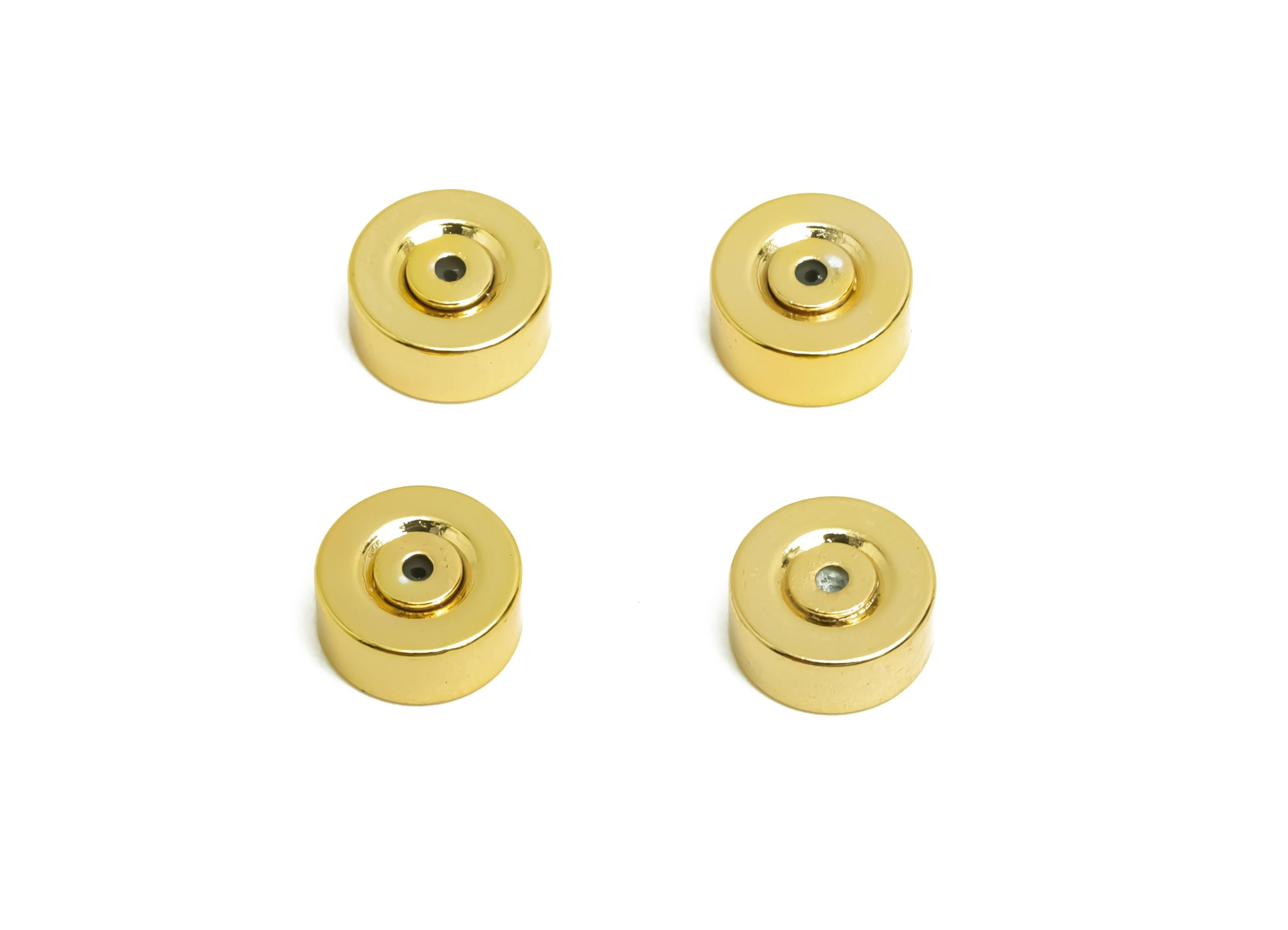 7*3 Silica Gel Rubber Earring Back - Brass Cylinder Rubber Earring Stopper Nuts - 18K Real Gold Plating - Post Back - 3.05x6.8x3mm - RGP8649 - DOMEDBAZAAR
