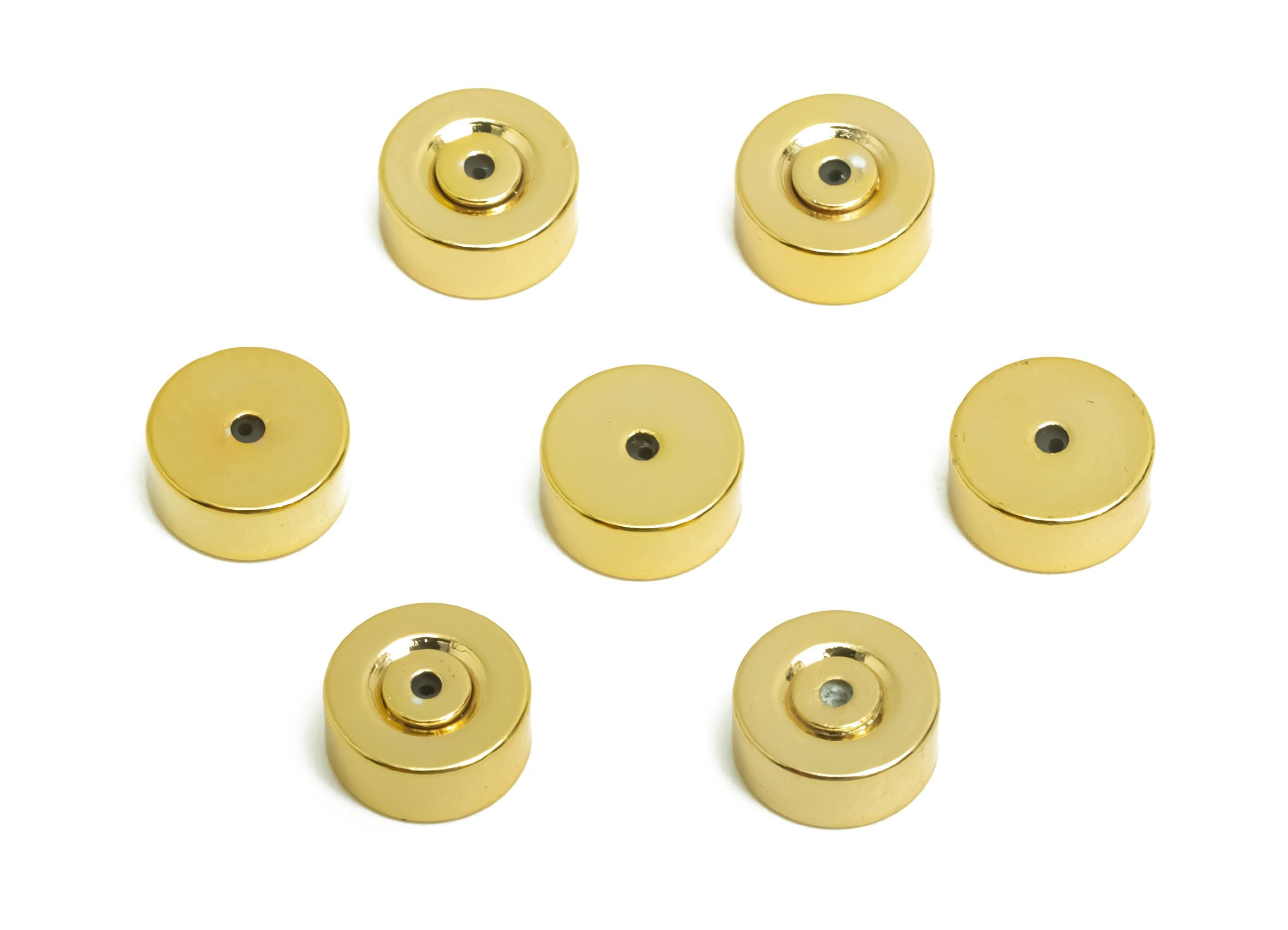 7*3 Silica Gel Rubber Earring Back - Brass Cylinder Rubber Earring Stopper Nuts - 18K Real Gold Plating - Post Back - 3.05x6.8x3mm - RGP8649 - DOMEDBAZAAR