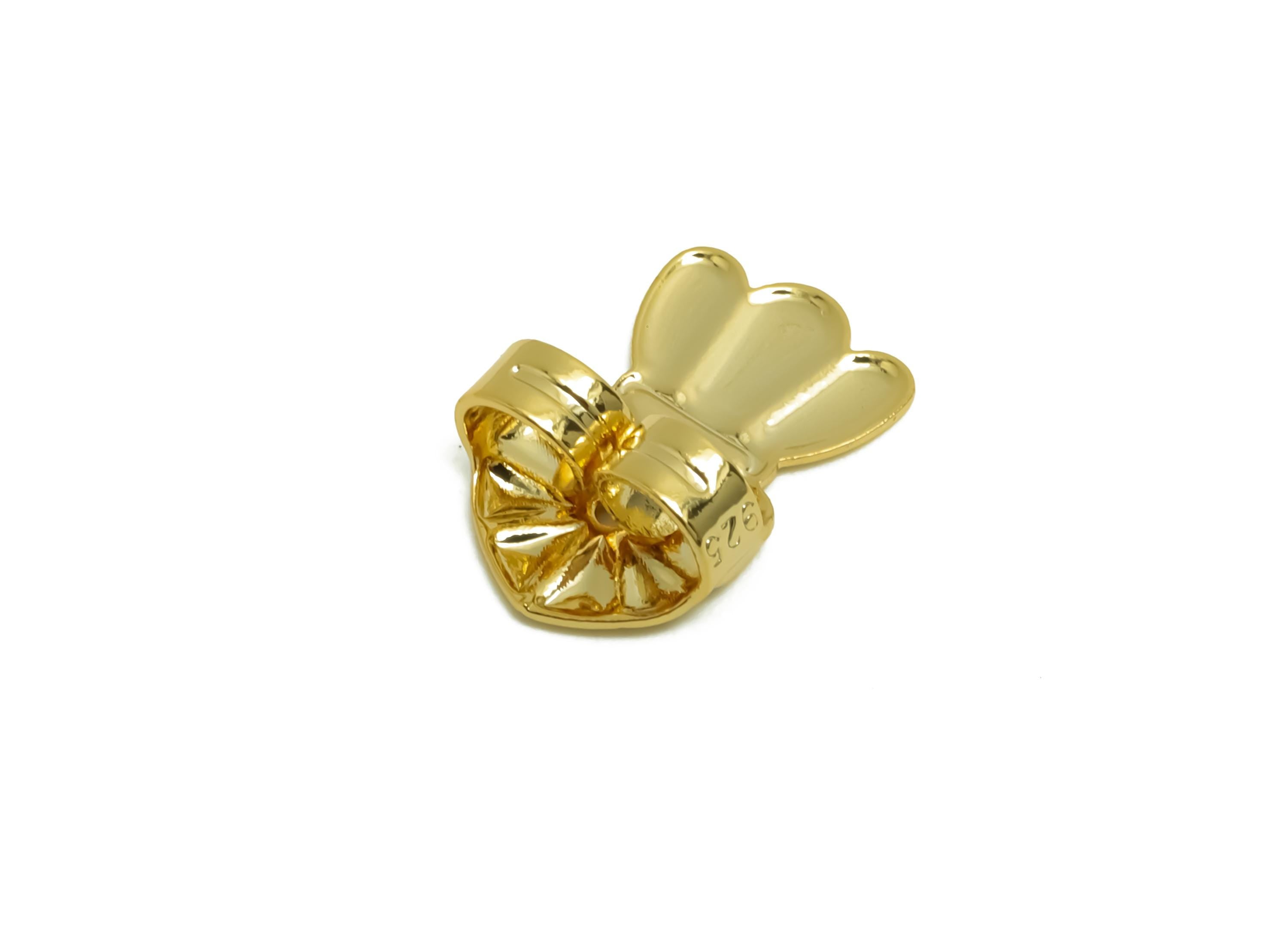 Brass Radish Earring Backs - Brass Gold Earring Back - Earring Stud Back Stopper - Gold Jewelry - 18K Real Gold Plating - 13x9x4mm - RGP8665 - DOMEDBAZAAR