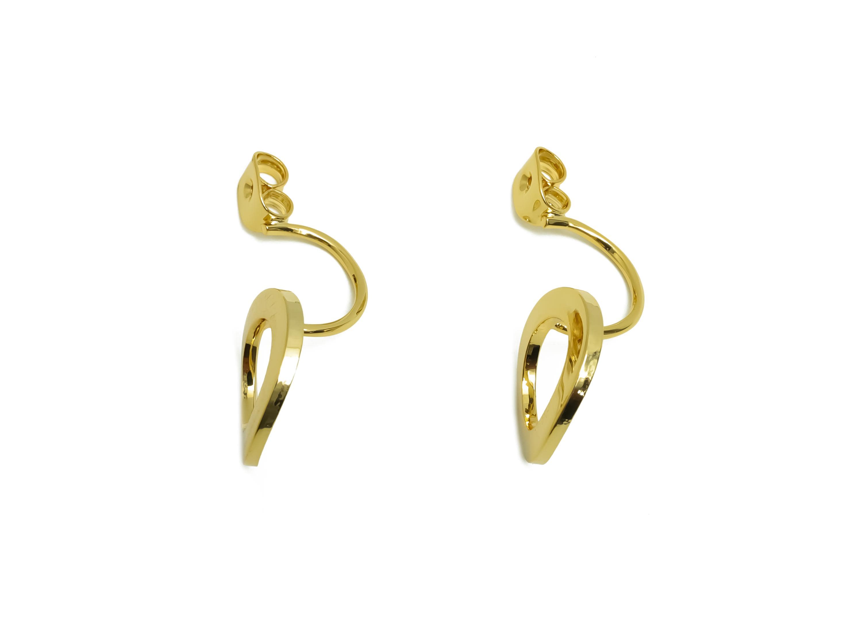 Brass Earring Backs - Brass Round Earring Back - Earring Stud Back Stopper - Gold Jewelry - 18K Real Gold Plating - 29.8x13.84x1mm - RGP8657 - DOMEDBAZAAR