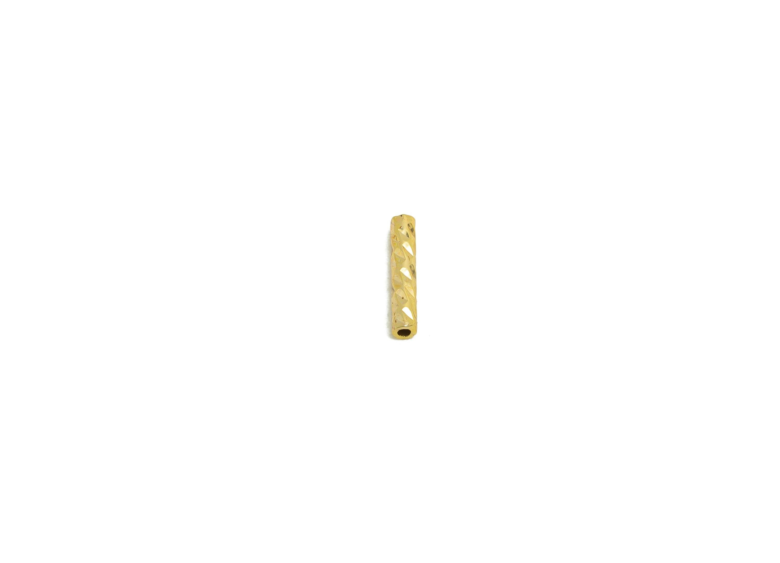 1.5*8 Batch Flower Straight Tube - Textured Circle Pipes for Geometric - For Air Plants - DIY Tubes -  18K Real Gold Plating - RGP9959 - DOMEDBAZAAR