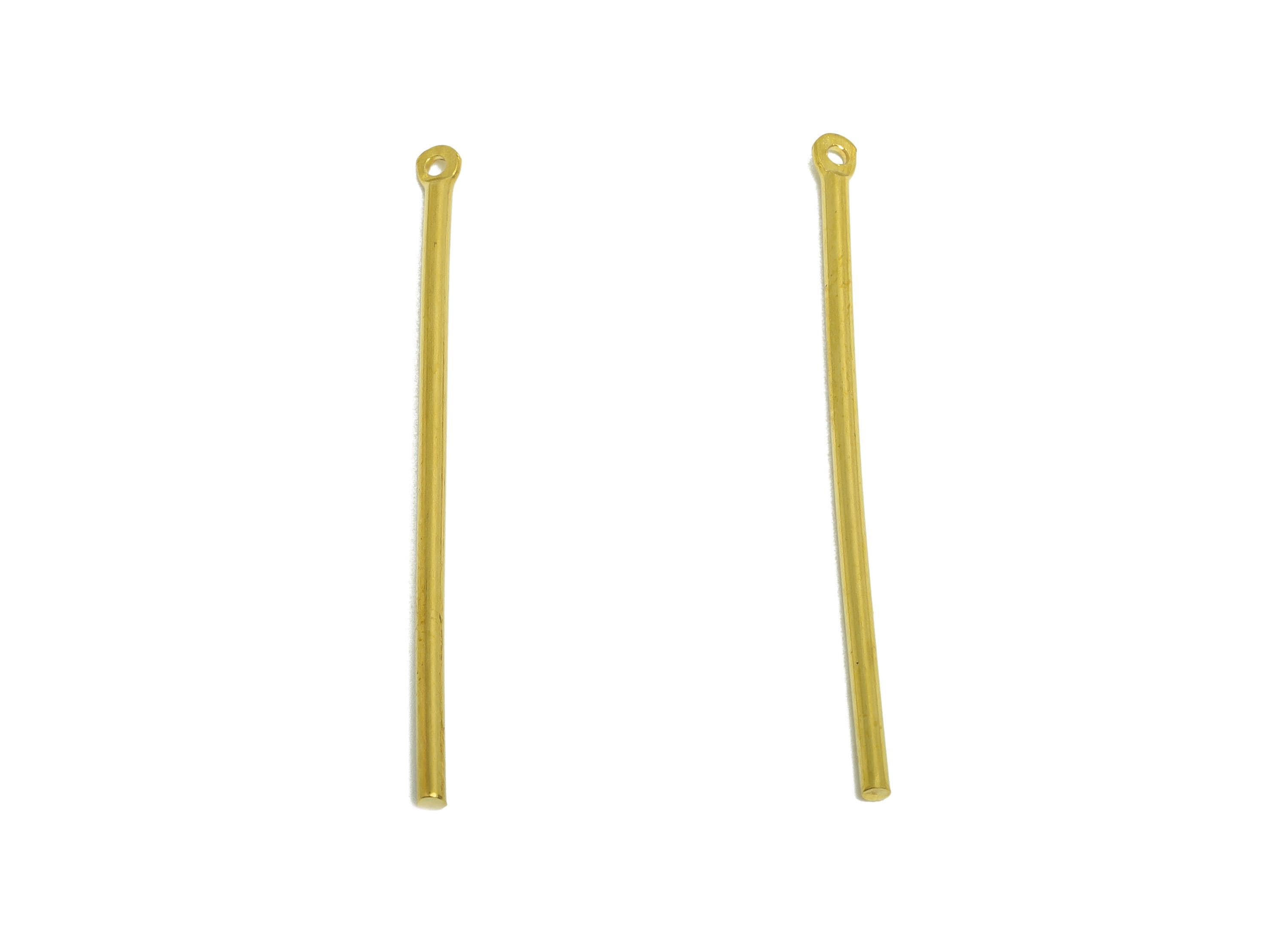 Brass Stick Earring Charm - Raw Brass Bar Earring Charm - Wire Earring Charm - Stick Wire Charm - Jewelry DIY - 40x1x1mm - PP10911 - DOMEDBAZAAR