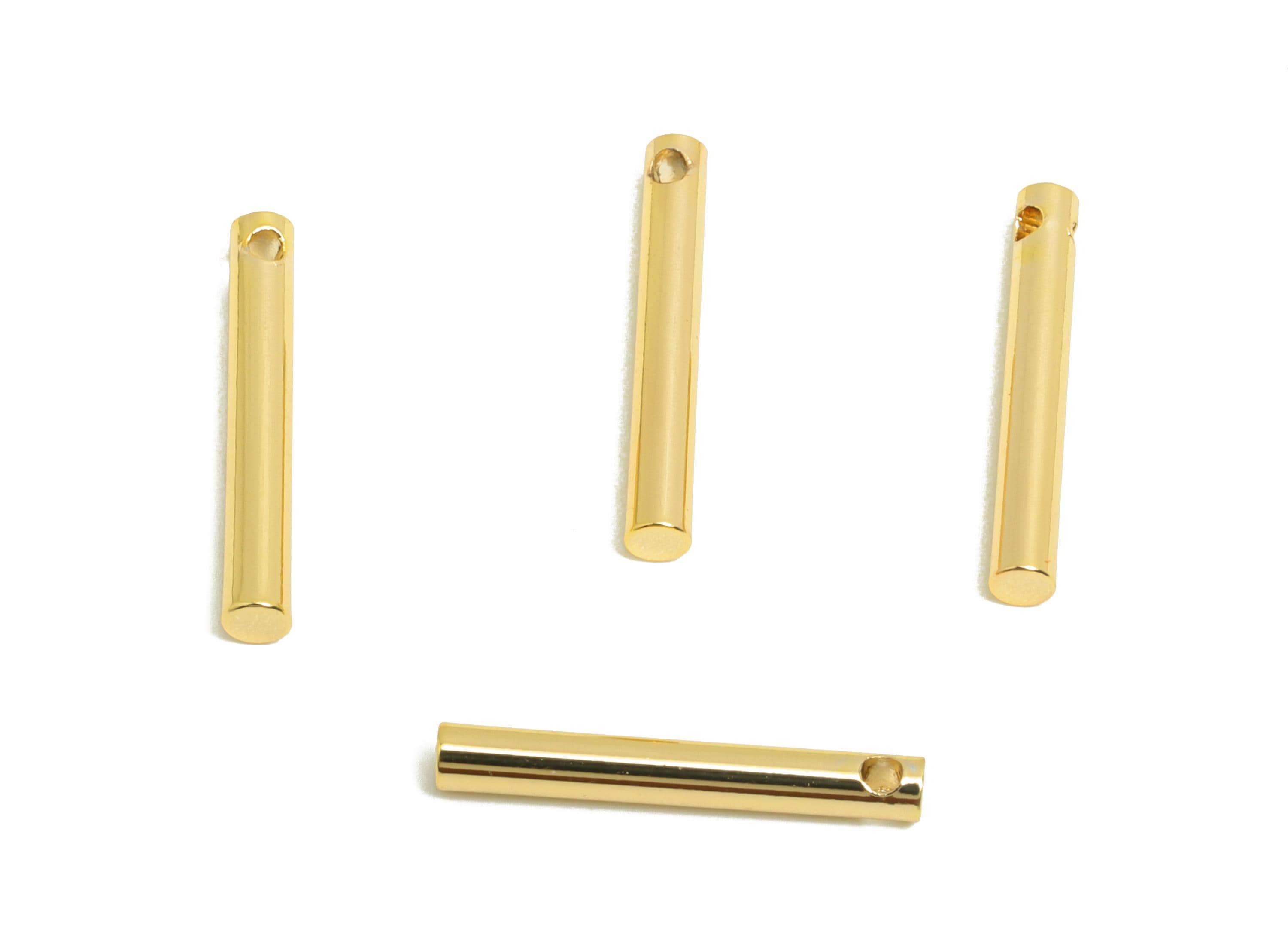 2.0*15mm Stick Earring Charm - Brass Minimalist Gold Bar Pendant - Bar Necklace Charms - Gold Jewelry- 18K Real Gold Plating - RGP10175 - DOMEDBAZAAR
