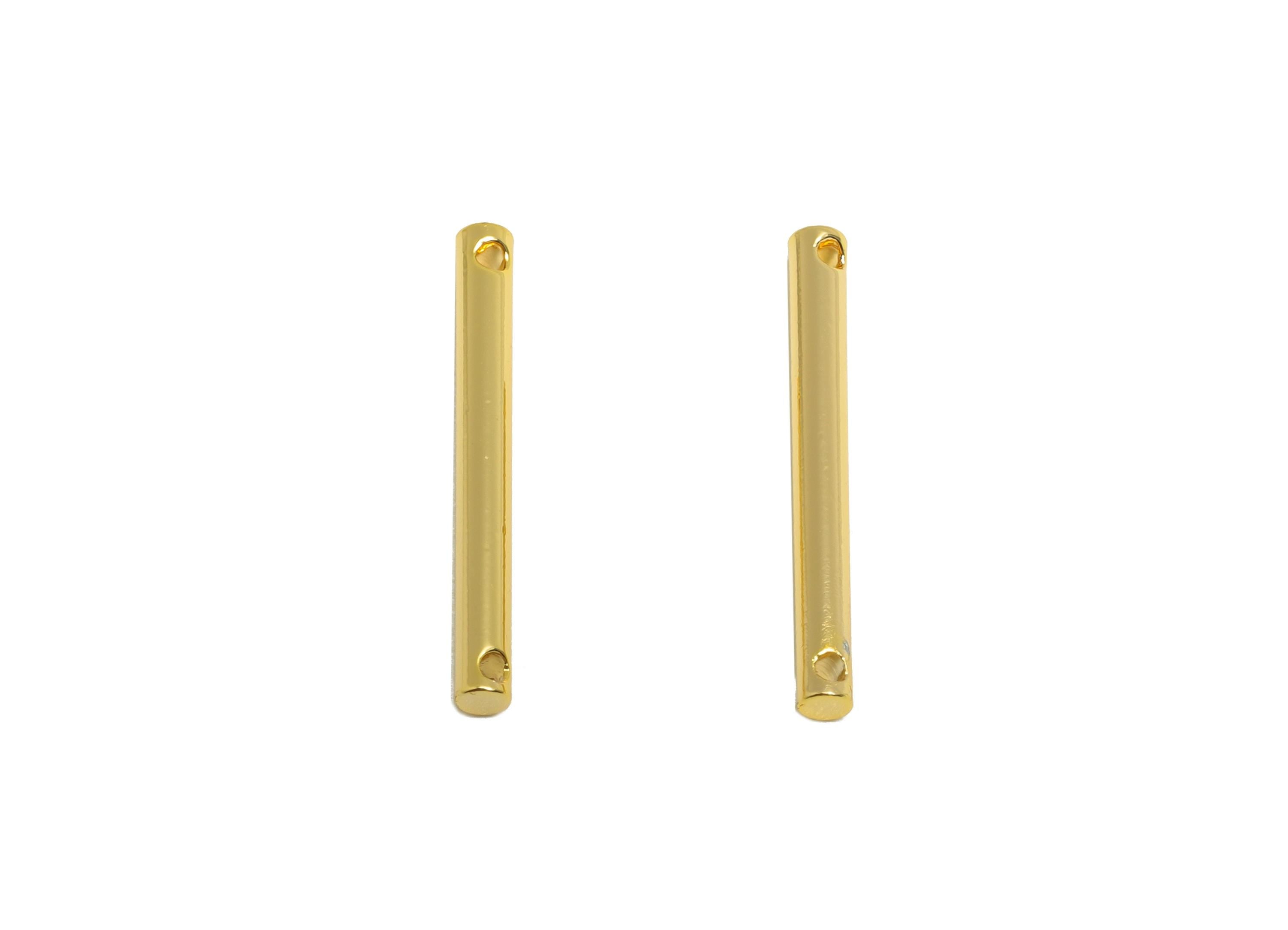 2.0*20mm Stick Earring Charm - Brass Minimalist Gold Bar Pendant - Bar Necklace Charms - Gold Jewelry- 18K Real Gold Plating - RGP10167 - DOMEDBAZAAR