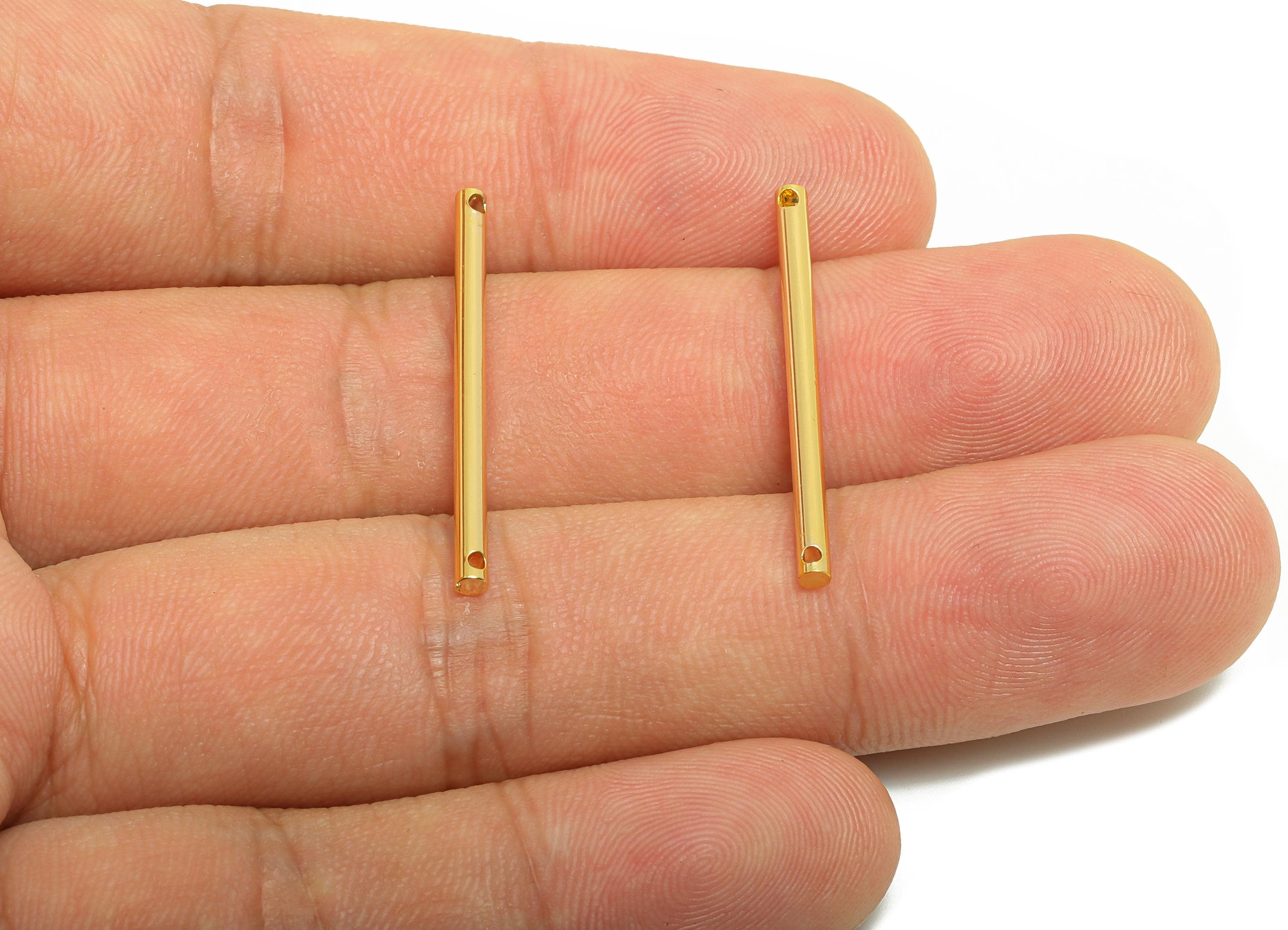 2.0*30mm Stick Earring Charm - Brass Minimalist Gold Bar Pendant - Bar Necklace Charms - Gold Jewelry- 18K Real Gold Plating - RGP10169 - DOMEDBAZAAR