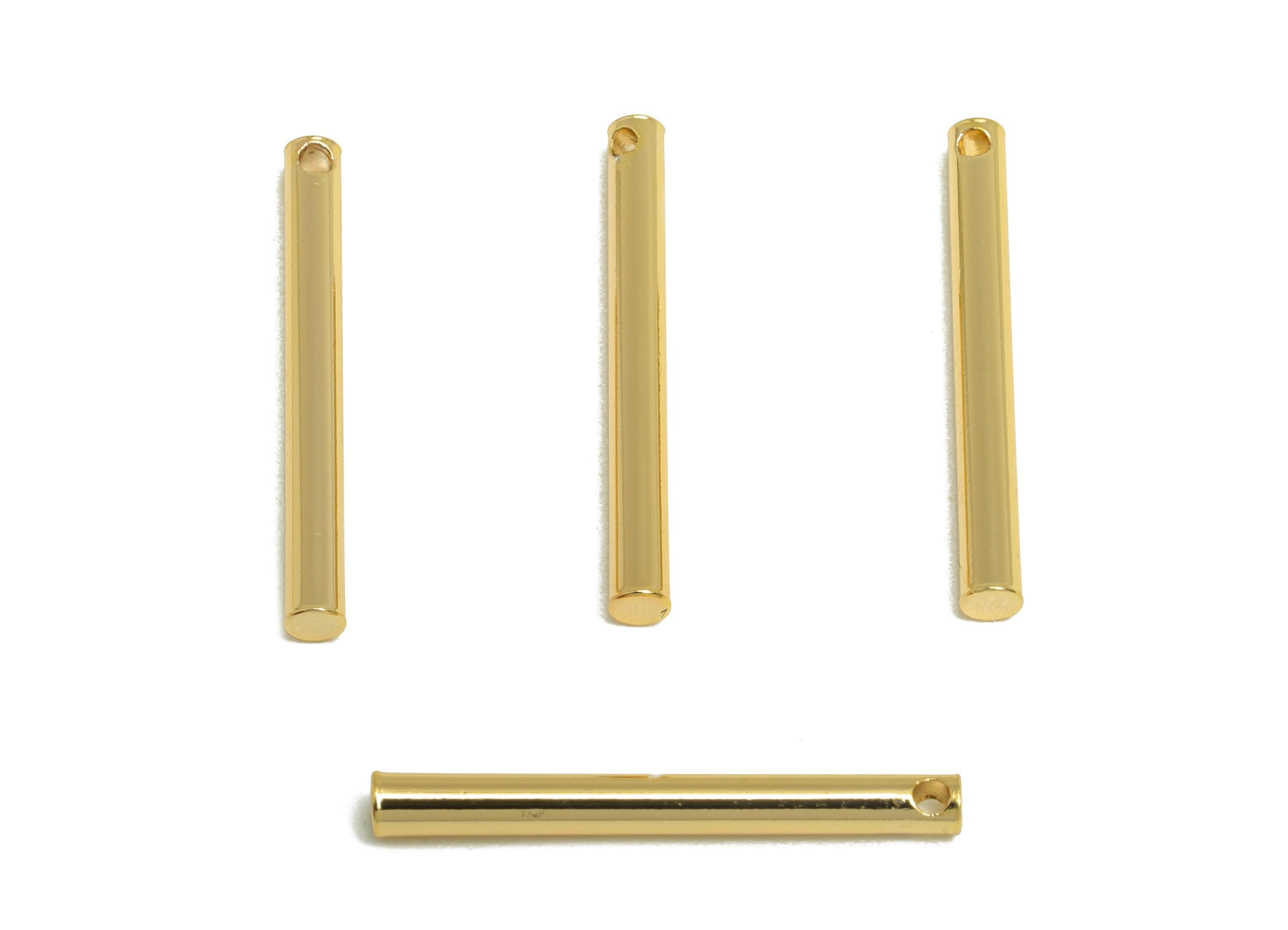 2.0*20mm Stick Earring Charm - Brass Minimalist Gold Bar Pendant - Bar Necklace Charms - Gold Jewelry- 18K Real Gold Plating - RGP10176 - DOMEDBAZAAR