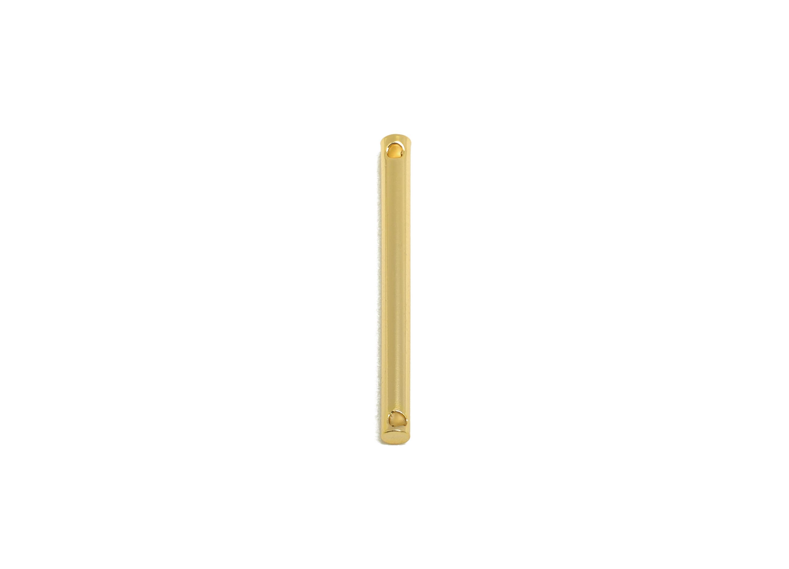 2.0*25mm Stick Earring Charm - Brass Minimalist Gold Bar Pendant - Bar Necklace Charms - Gold Jewelry- 18K Real Gold Plating - RGP10168 - DOMEDBAZAAR