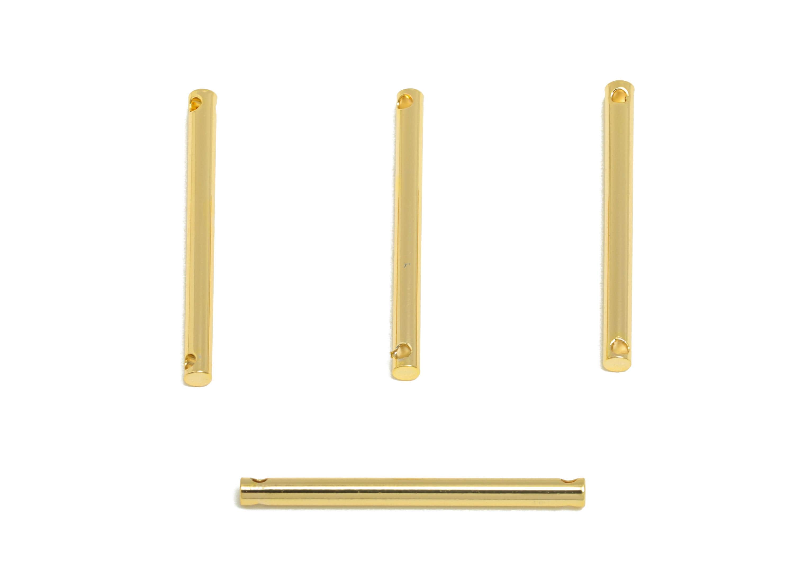 2.0*25mm Stick Earring Charm - Brass Minimalist Gold Bar Pendant - Bar Necklace Charms - Gold Jewelry- 18K Real Gold Plating - RGP10168 - DOMEDBAZAAR