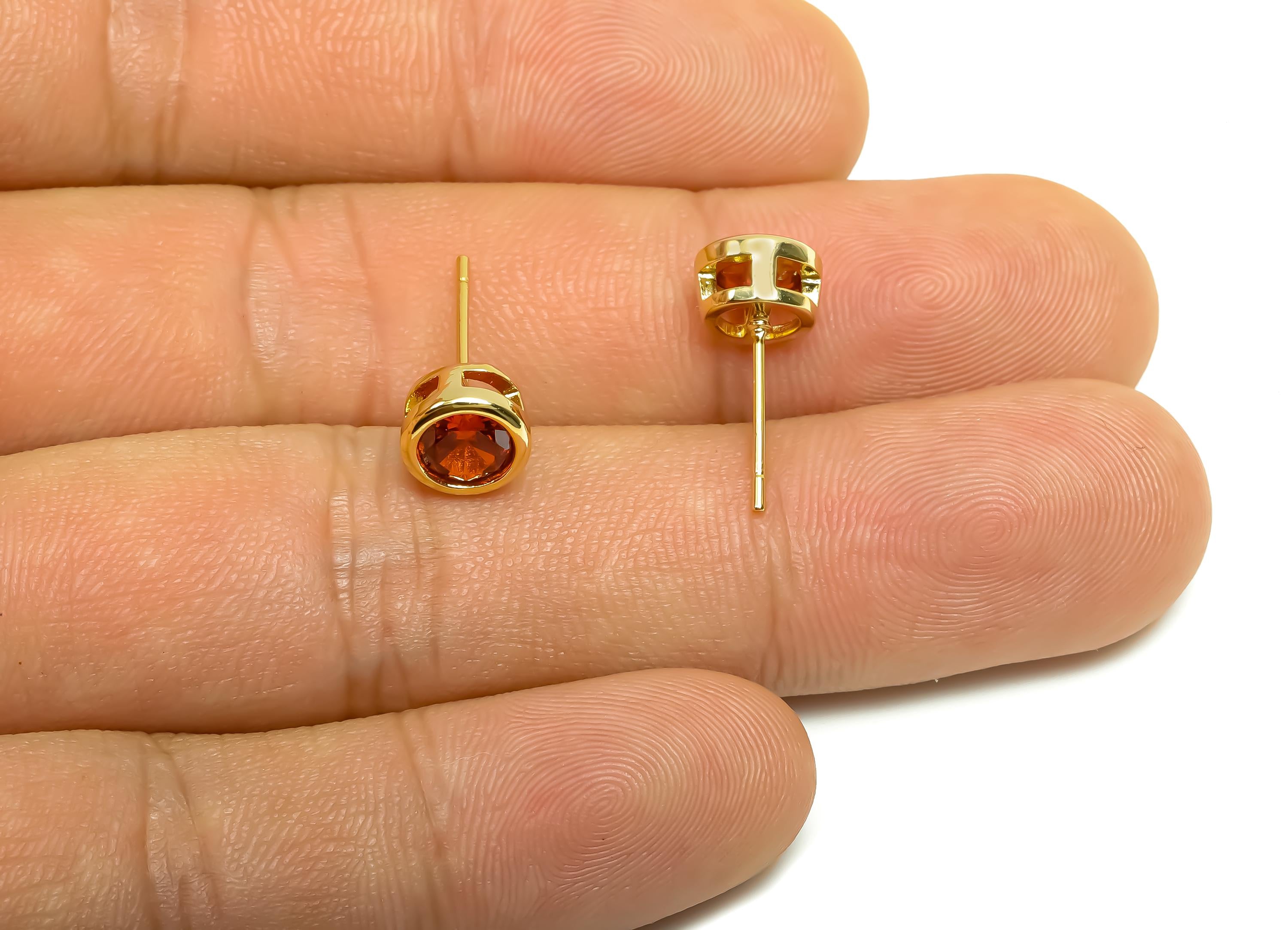 Brass CZ Earring Post - Brass Garnet Earring Stud - Brass Cubic Zircon Earring Post  - 18K Real Gold Plating - 16x7x5.5mm - RGP8395F - DOMEDBAZAAR