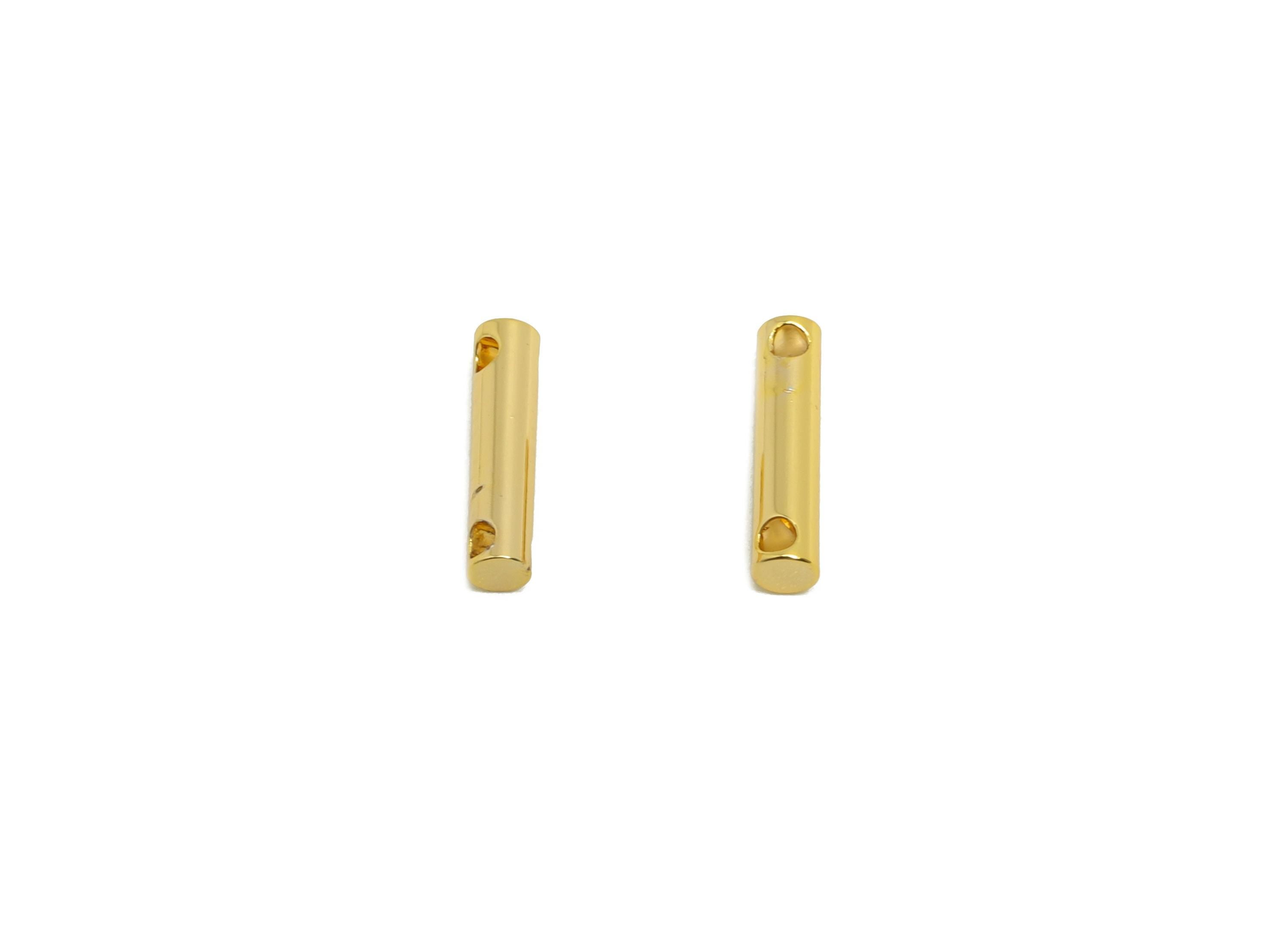 2.0*9mm Gold Bar Earring Connector - Brass Minimalist Bar Pendant - Vertical Stick Design - Gold Jewelry - 18K Real Gold Plated - RGP10164 - DOMEDBAZAAR