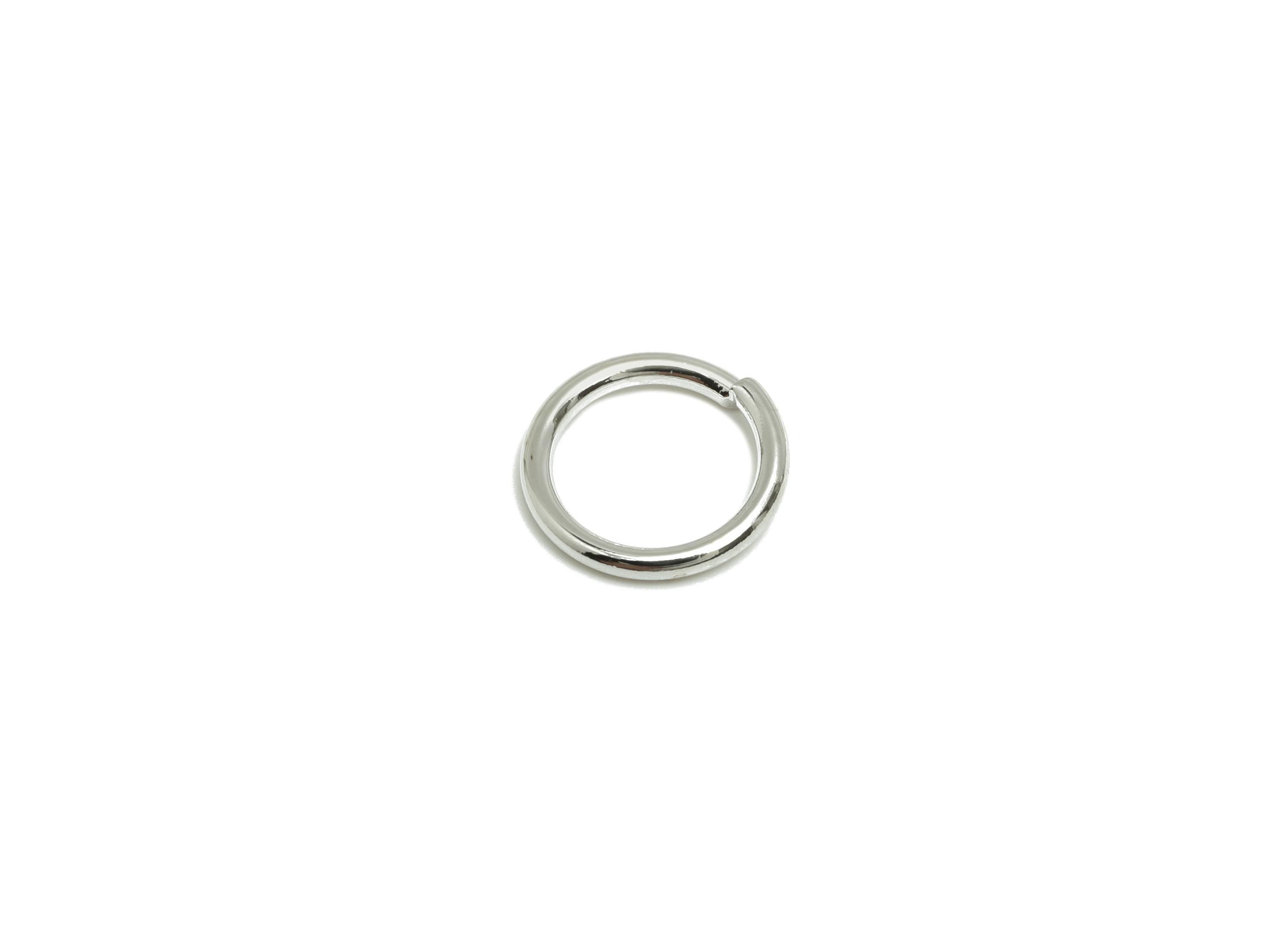 10x1.2mm Brass Jump Rings Charm - Brass Jump Rings Connector - Jump Ring For Jewelry Making - 18k Real White Gold Plated - RGP10216-10*1.2 - DOMEDBAZAAR