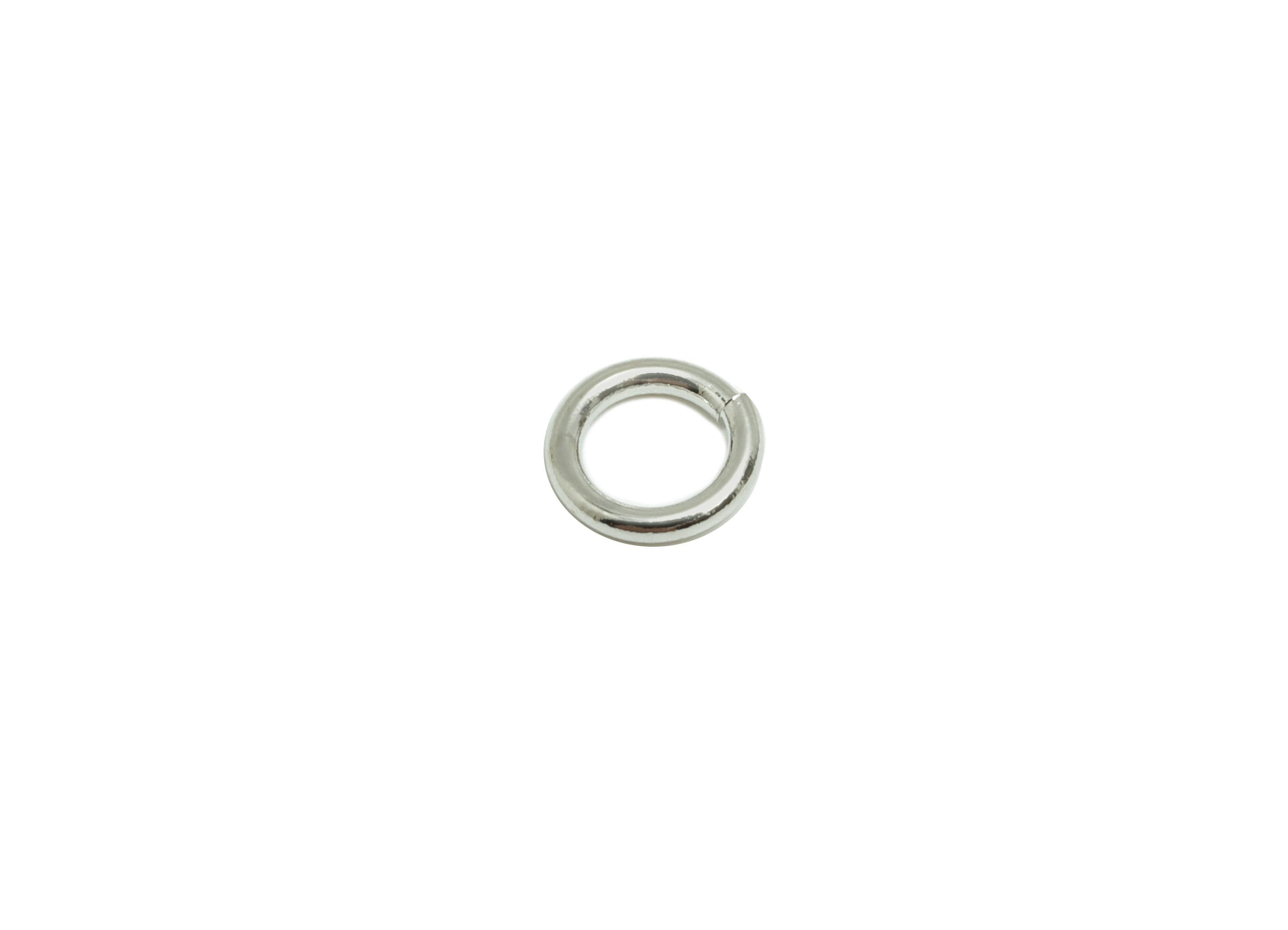 6*1mm Brass Jump Rings Charm - Brass Jump Rings Connector - Jump Ring For Jewelry Making - 18k Real White Gold Plated - RGP10216-6*1 - DOMEDBAZAAR
