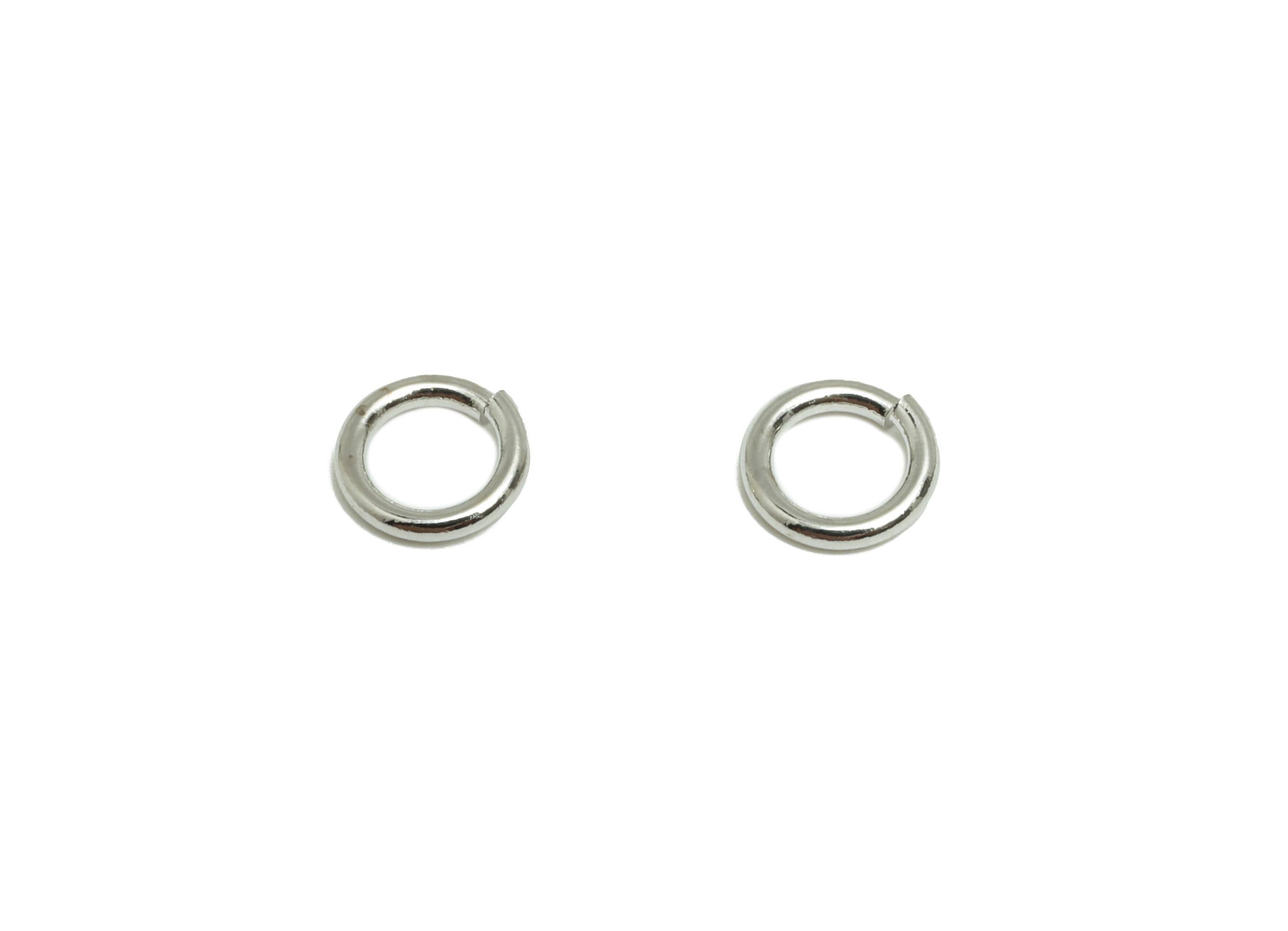 6*1mm Brass Jump Rings Charm - Brass Jump Rings Connector - Jump Ring For Jewelry Making - 18k Real White Gold Plated - RGP10216-6*1 - DOMEDBAZAAR