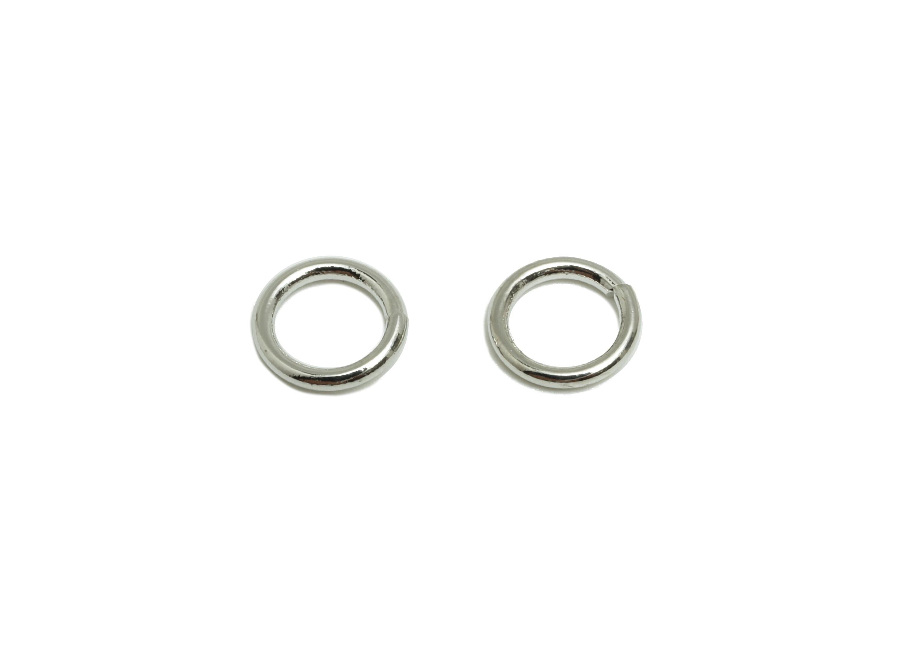 7*1mm Brass Jump Rings Charm - Brass Jump Rings Connector - Jump Ring For Jewelry Making - 18k Real White Gold Plated - RGP10216-7*1 - DOMEDBAZAAR