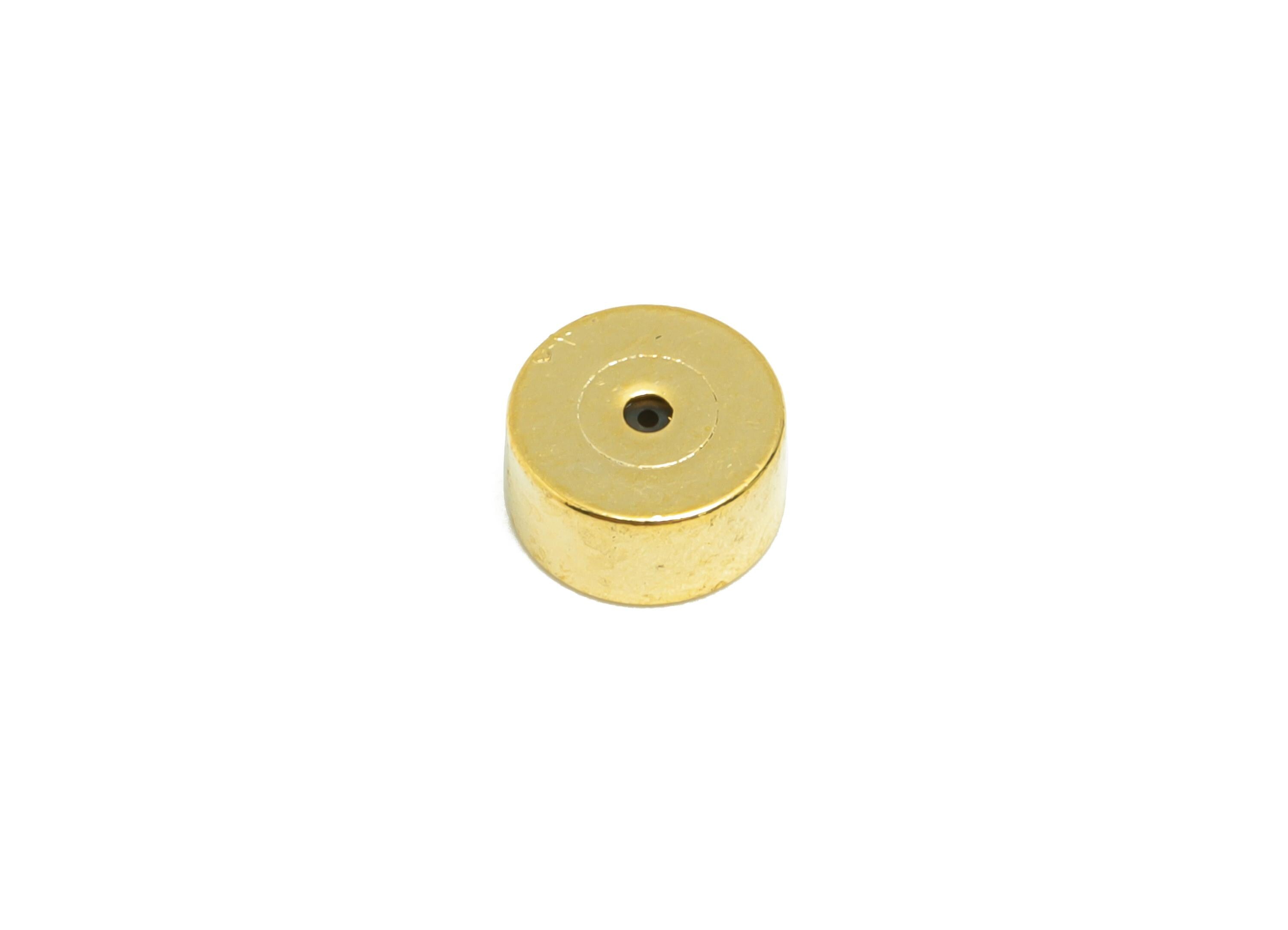 Brass Flat Cylinder Ear Stopper - Gold Secure Earring Backs - Cylinder Used as Earring Findings - 18K Real Gold Plating - 6x6x3mm - RGP8885 - DOMEDBAZAAR