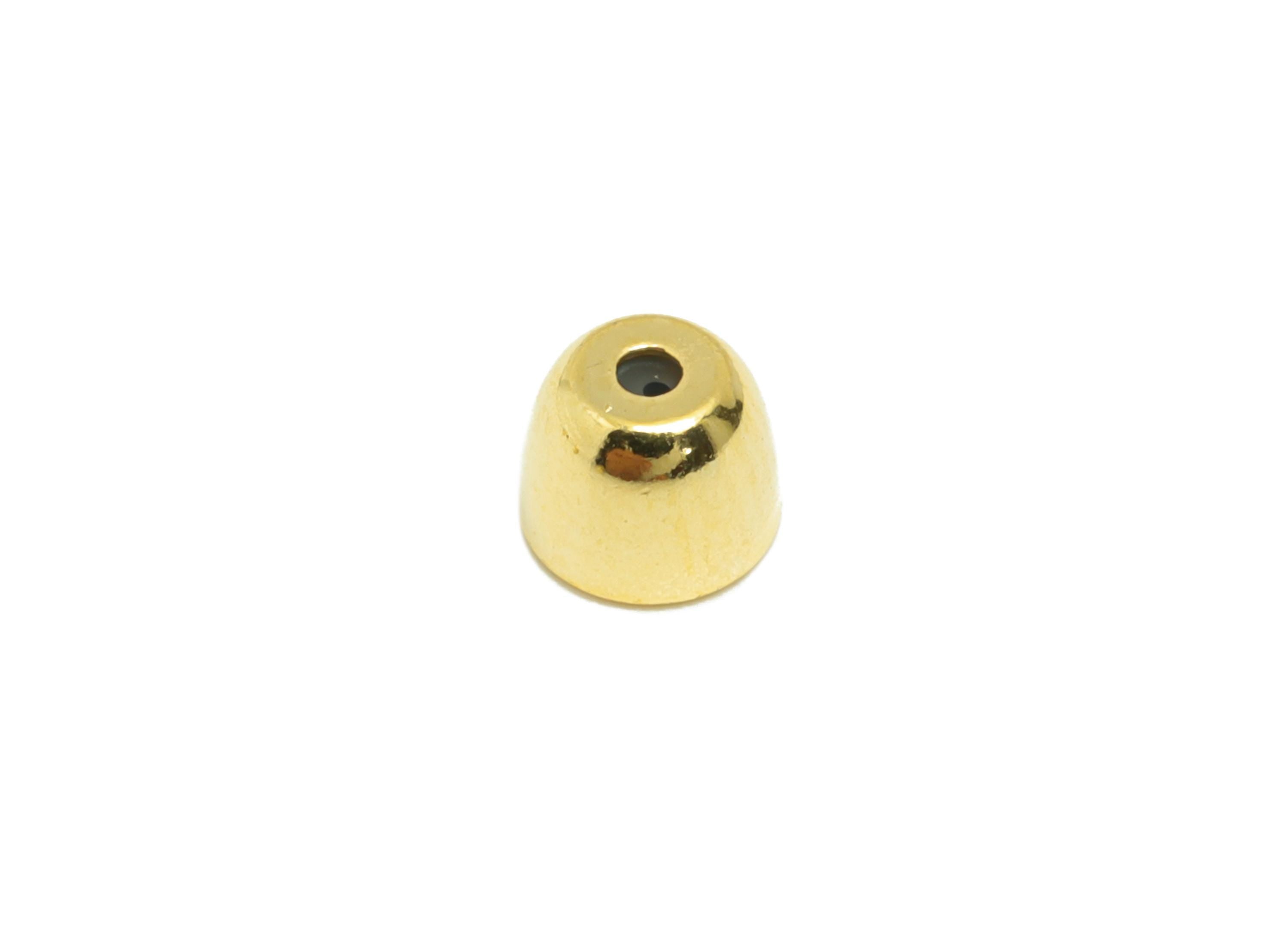 Brass Conical Earring Stopper - Gold Secure Earring Backs - Mini Conical Used as Earring Finding - 18K Real Gold Plating - 4x5x4mm - RGP8887 - DOMEDBAZAAR