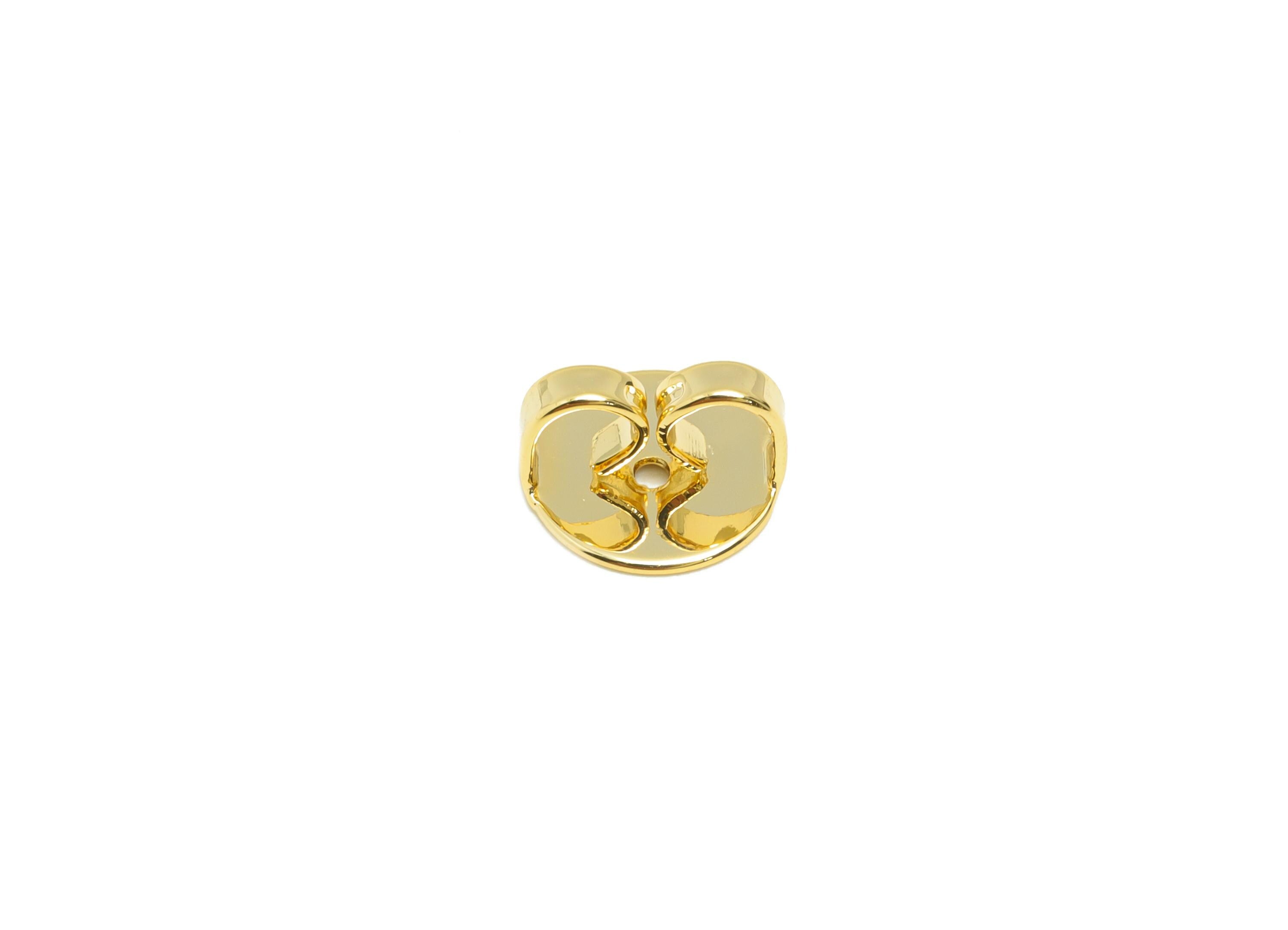 Brass Round Earring Stopper - Gold Butterfly Earring Backs - Secure Used as Ear Finding - 18K Real Gold Plating - 7.9x7.5x4.12mm - RGP8890 - DOMEDBAZAAR